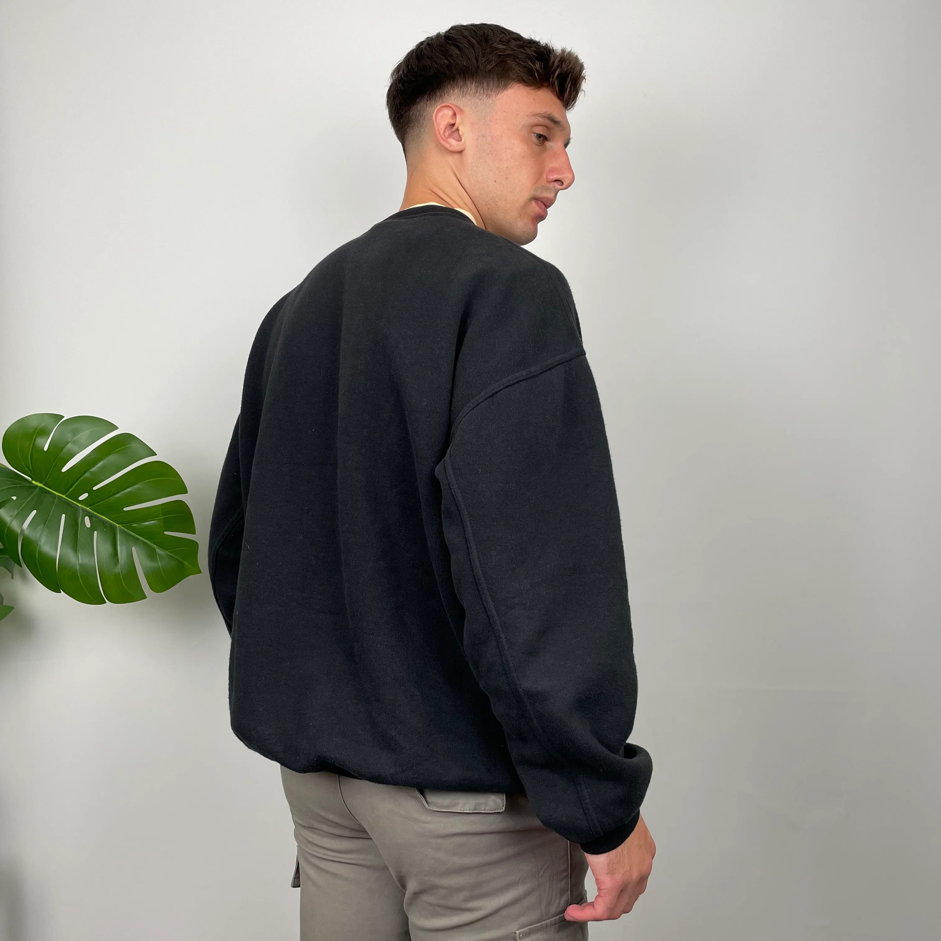 Nike Black Embroidered Spell Out Sweatshirt (L) - Image 8