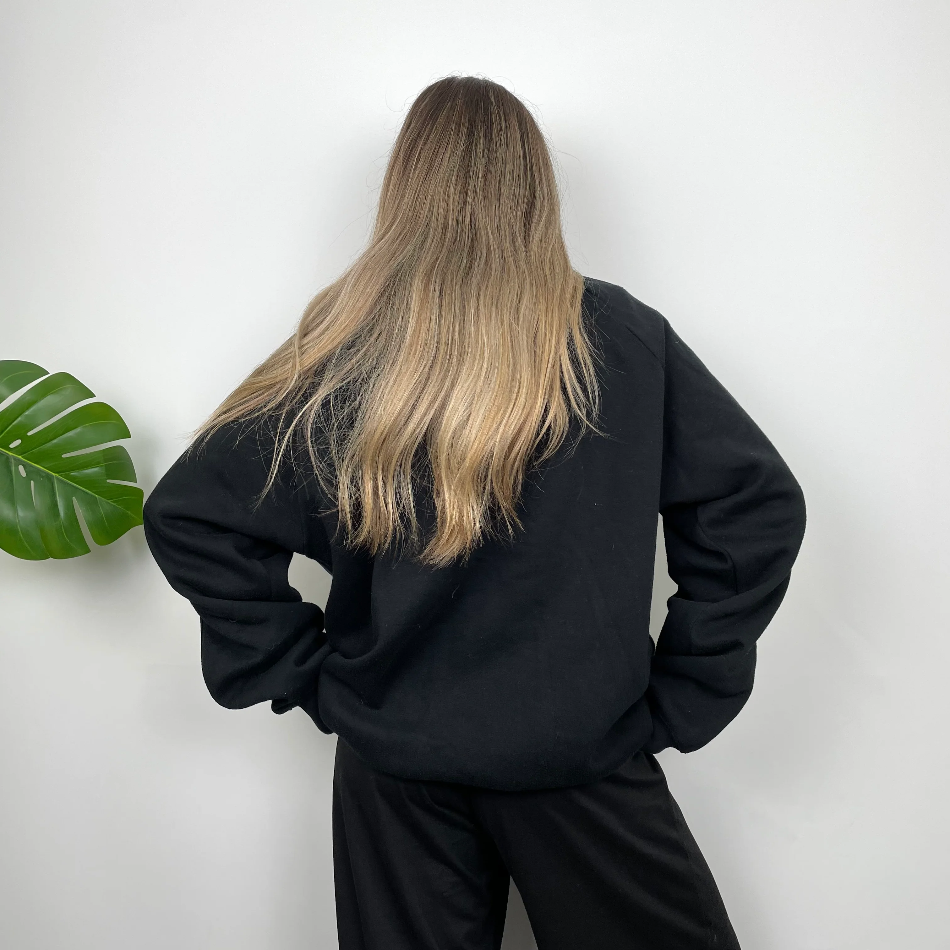 Nike Black Embroidered Spell Out Sweatshirt (XL) - Image 7