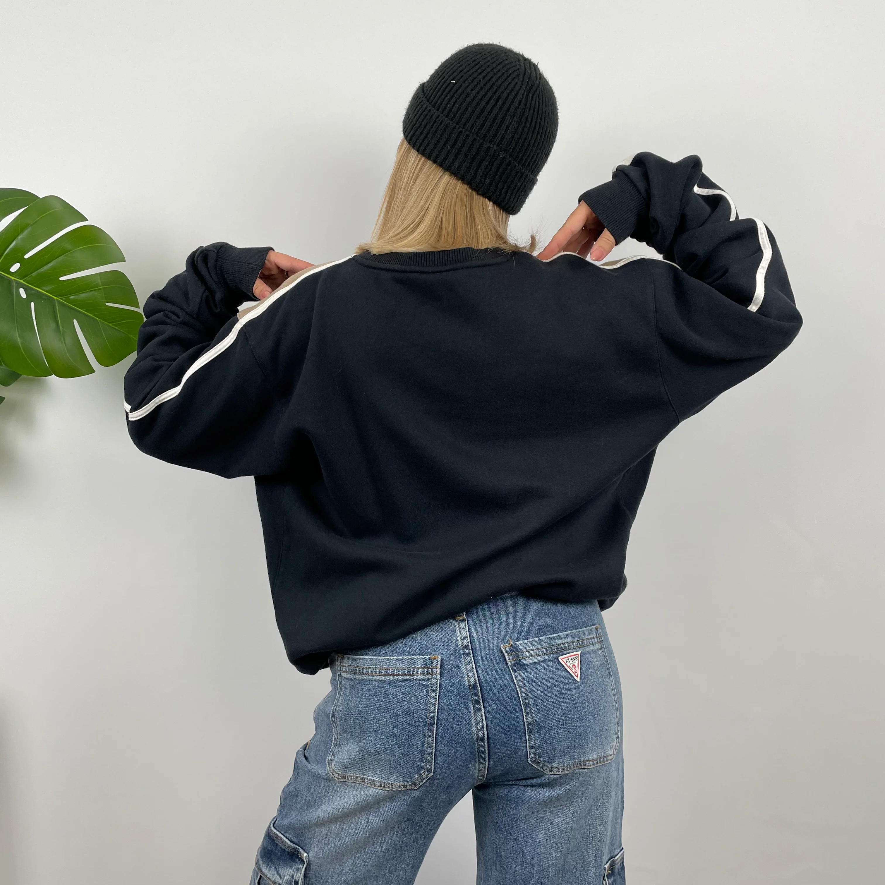 Nike Black Embroidered Spell Out Sweatshirt (XL) - Image 6