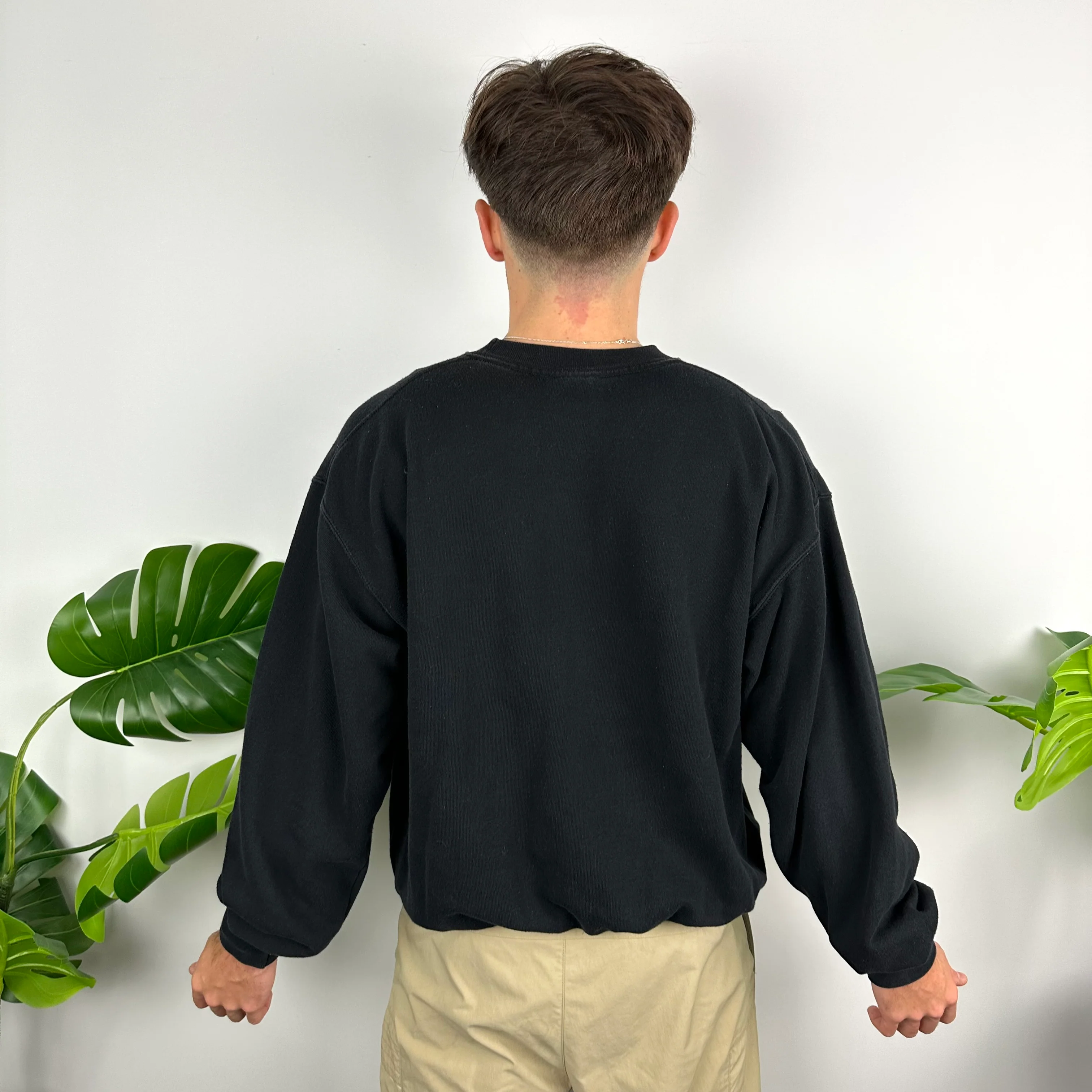 Nike Black Embroidered Spell Out Sweatshirt (L) - Image 4