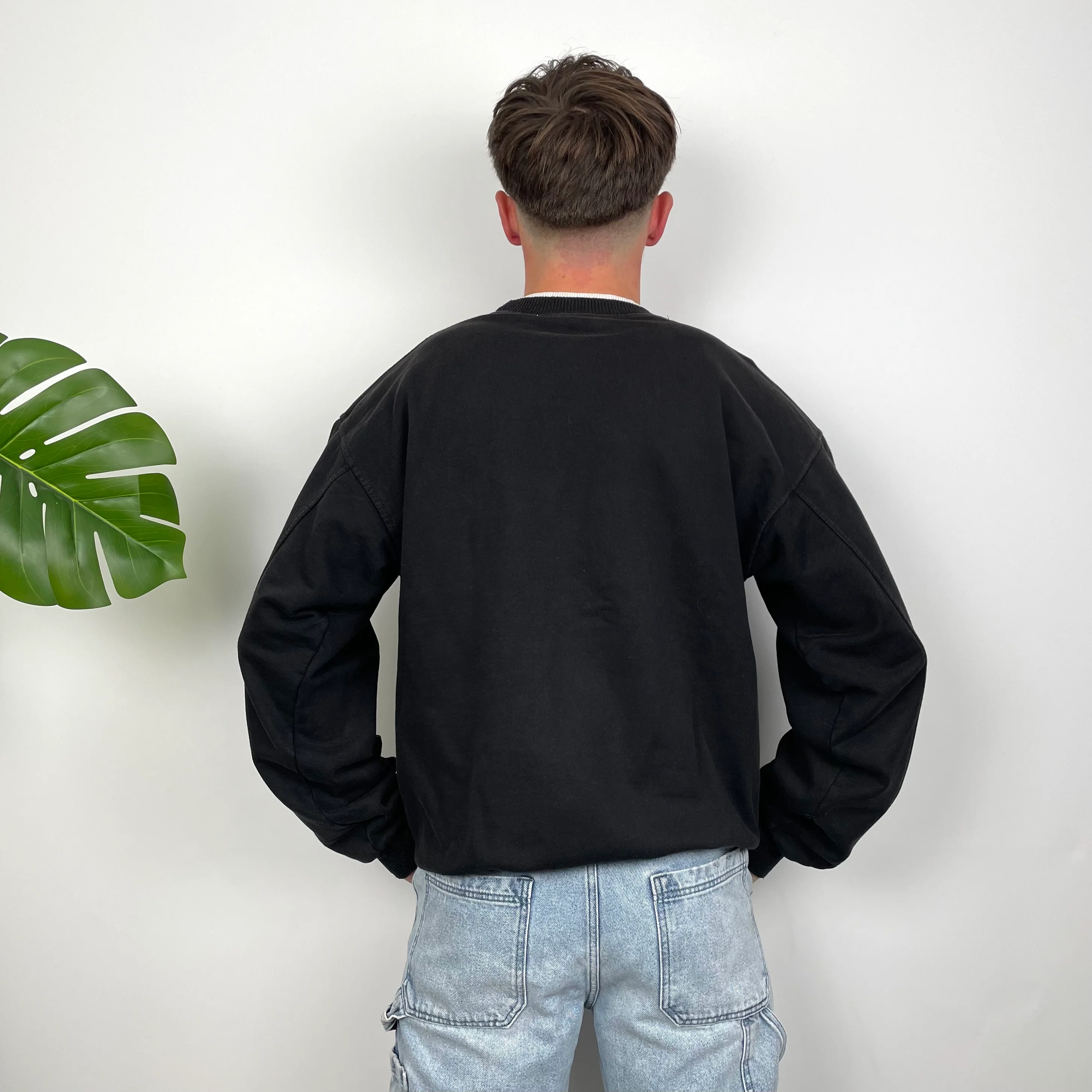 Nike Black Embroidered Spell Out Sweatshirt (L) - Image 4