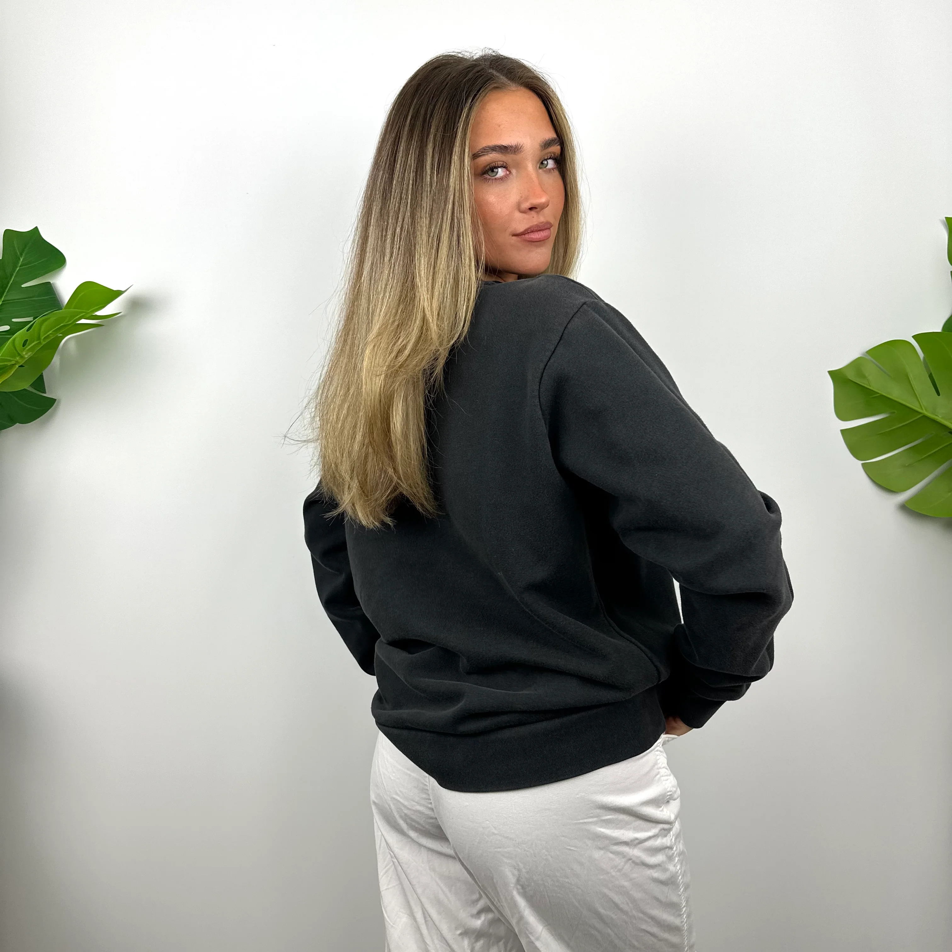 Nike Black Embroidered Spell Out Sweatshirt (L) - Image 7