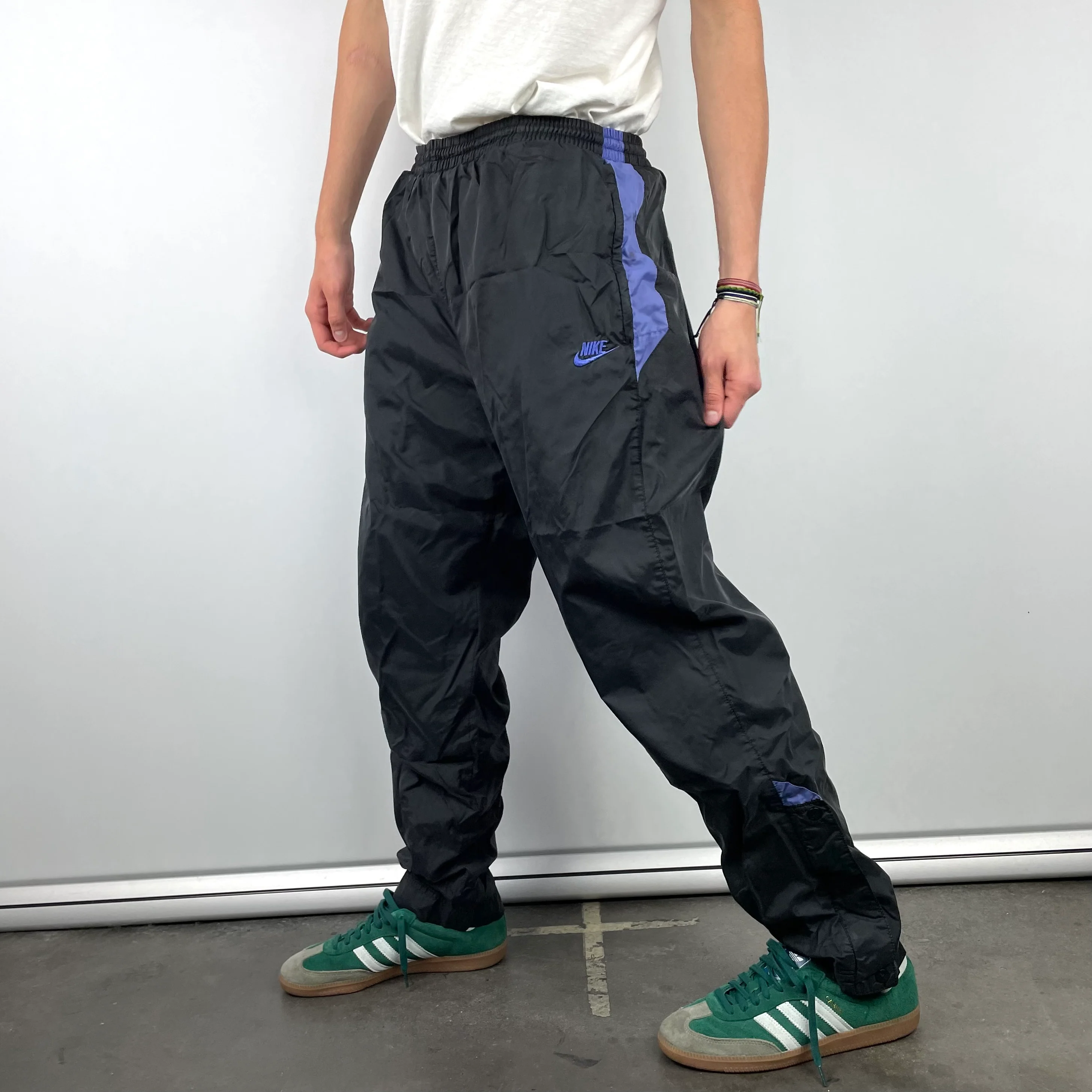 Nike Black Embroidered Spell Out Track Pants (M)