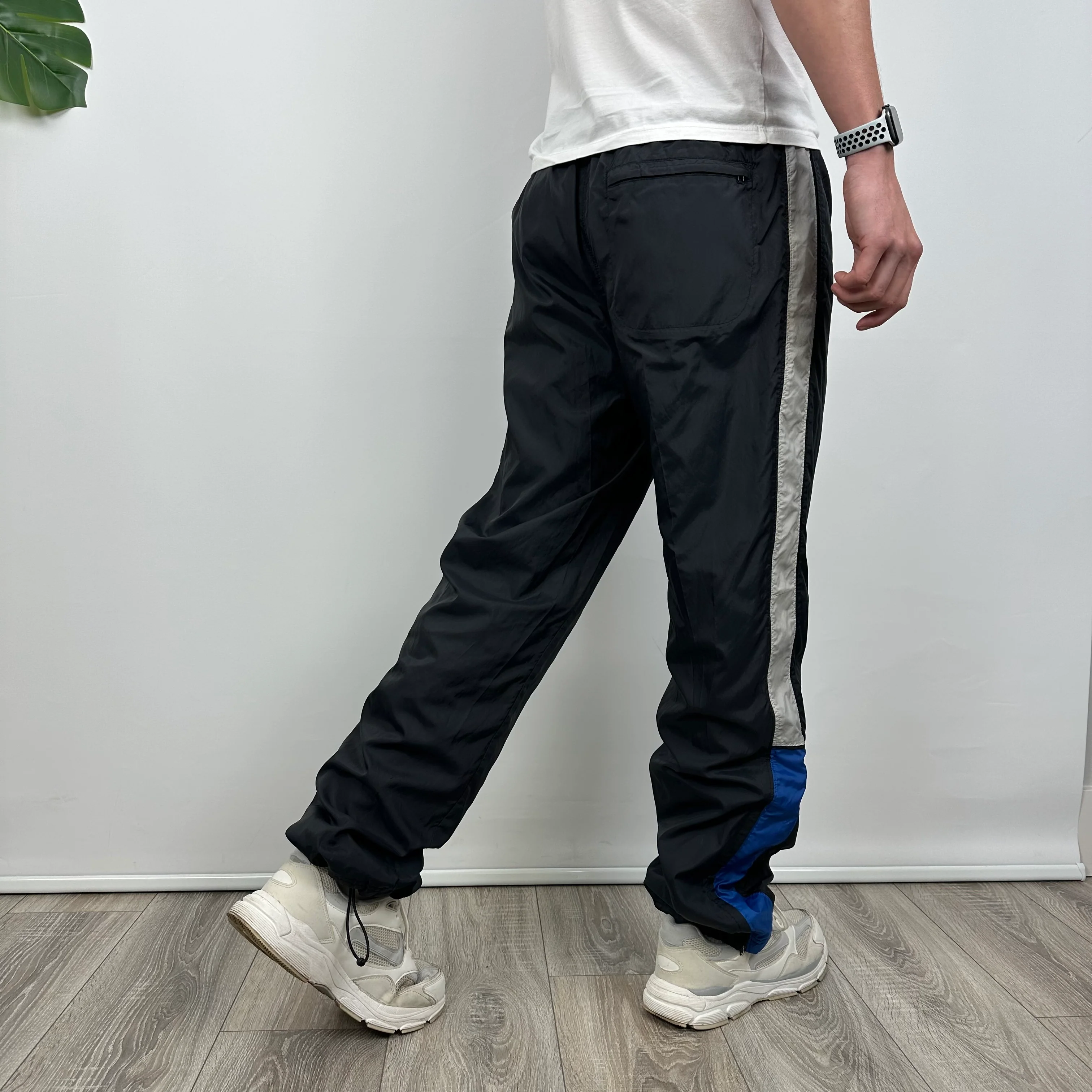 Nike Black Embroidered Spell Out Track Pants (XL) - Image 4