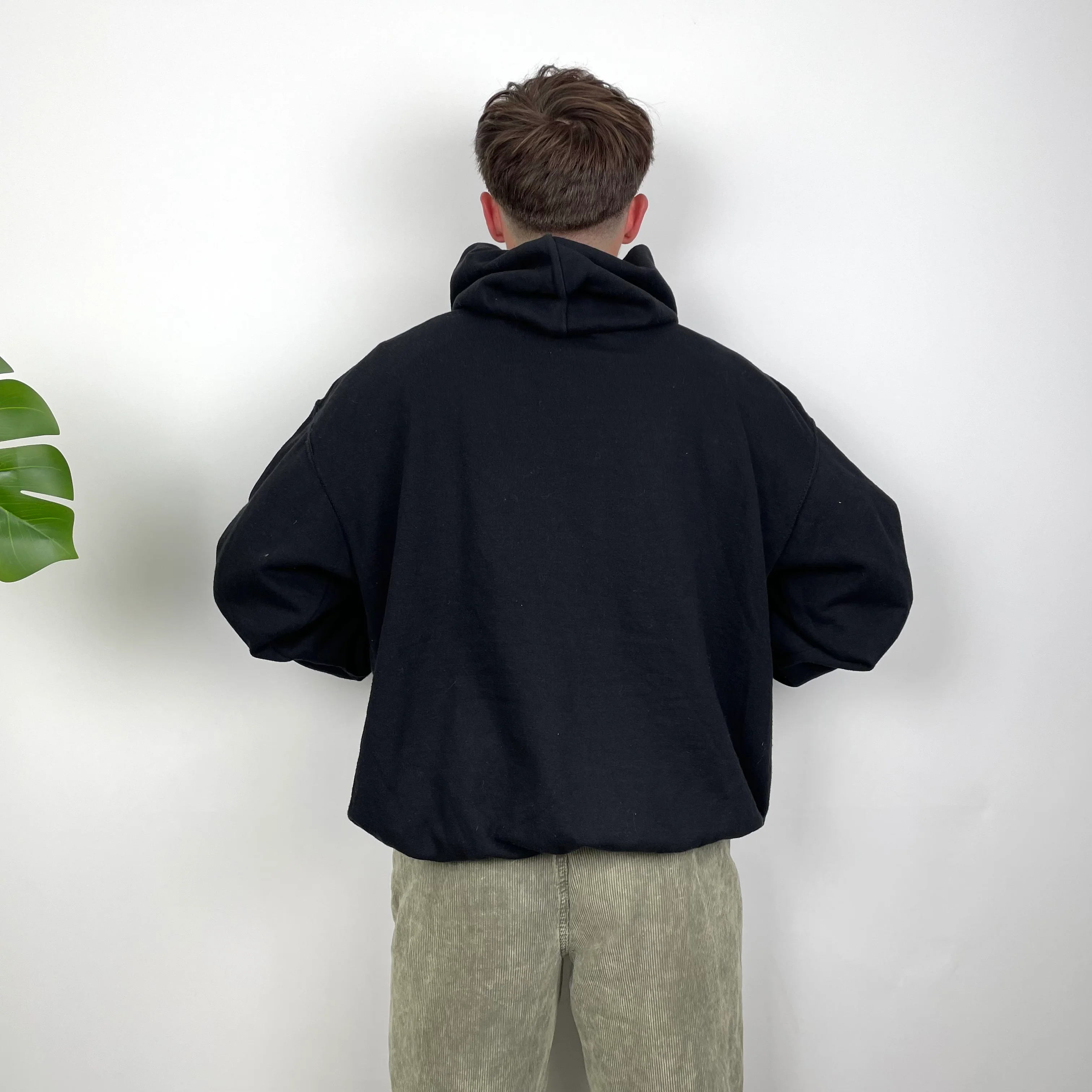 Nike Black Embroidered Swoosh Hoodie (L) - Image 7