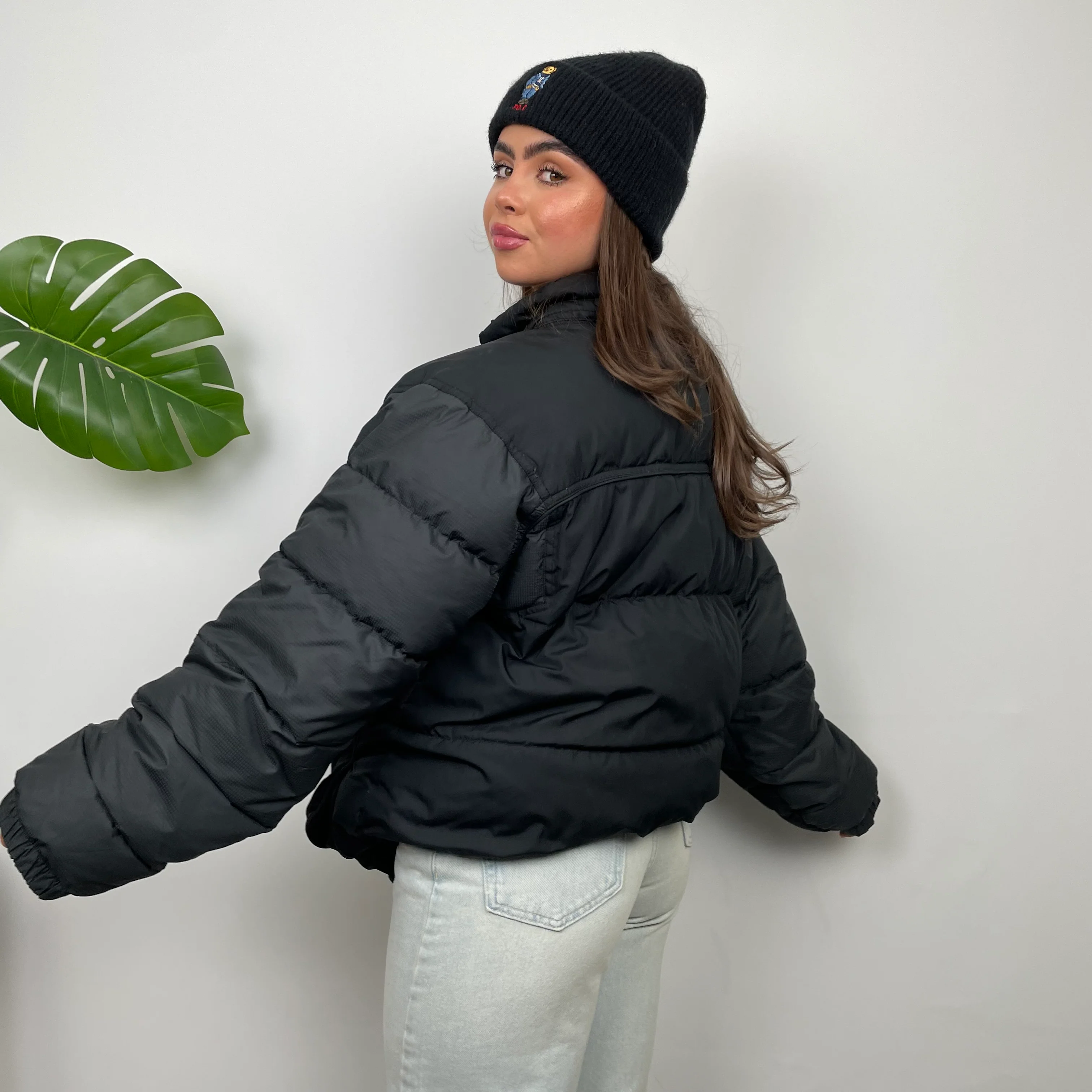 Nike Black Embroidered Swoosh Puffer Jacket (XL) - Image 8