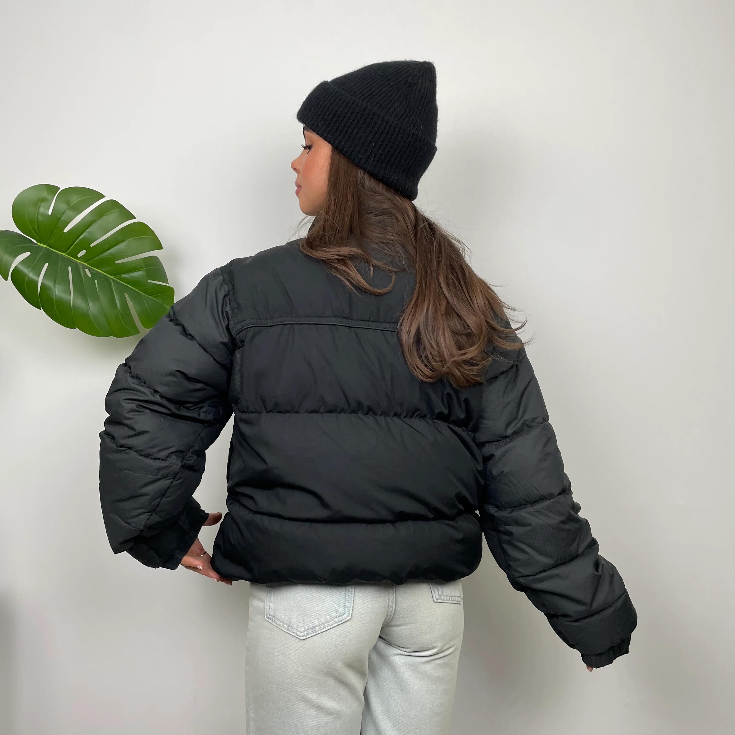 Nike Black Embroidered Swoosh Puffer Jacket (XL) - Image 9