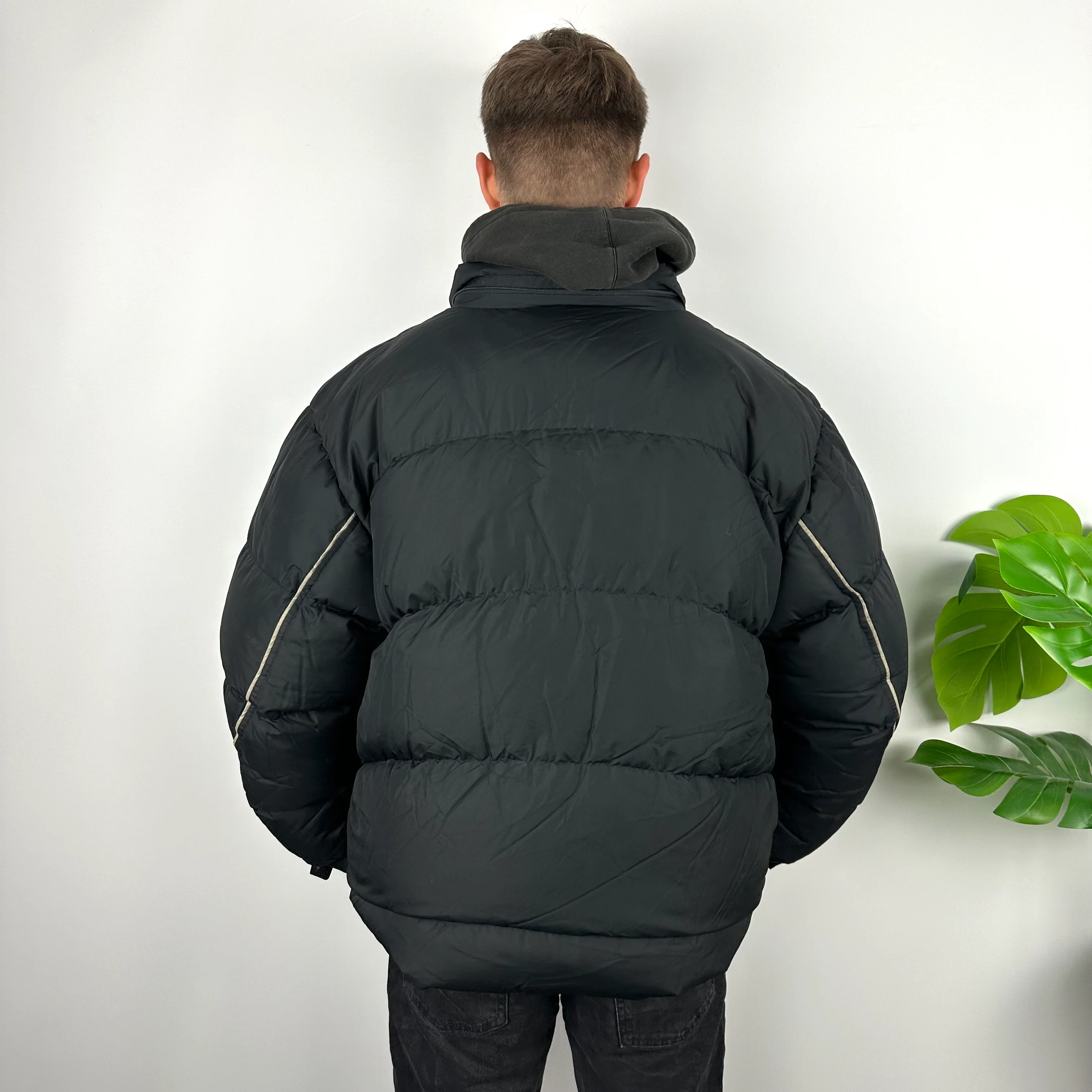 Nike Black Embroidered Swoosh Puffer Jacket (XL) - Image 5