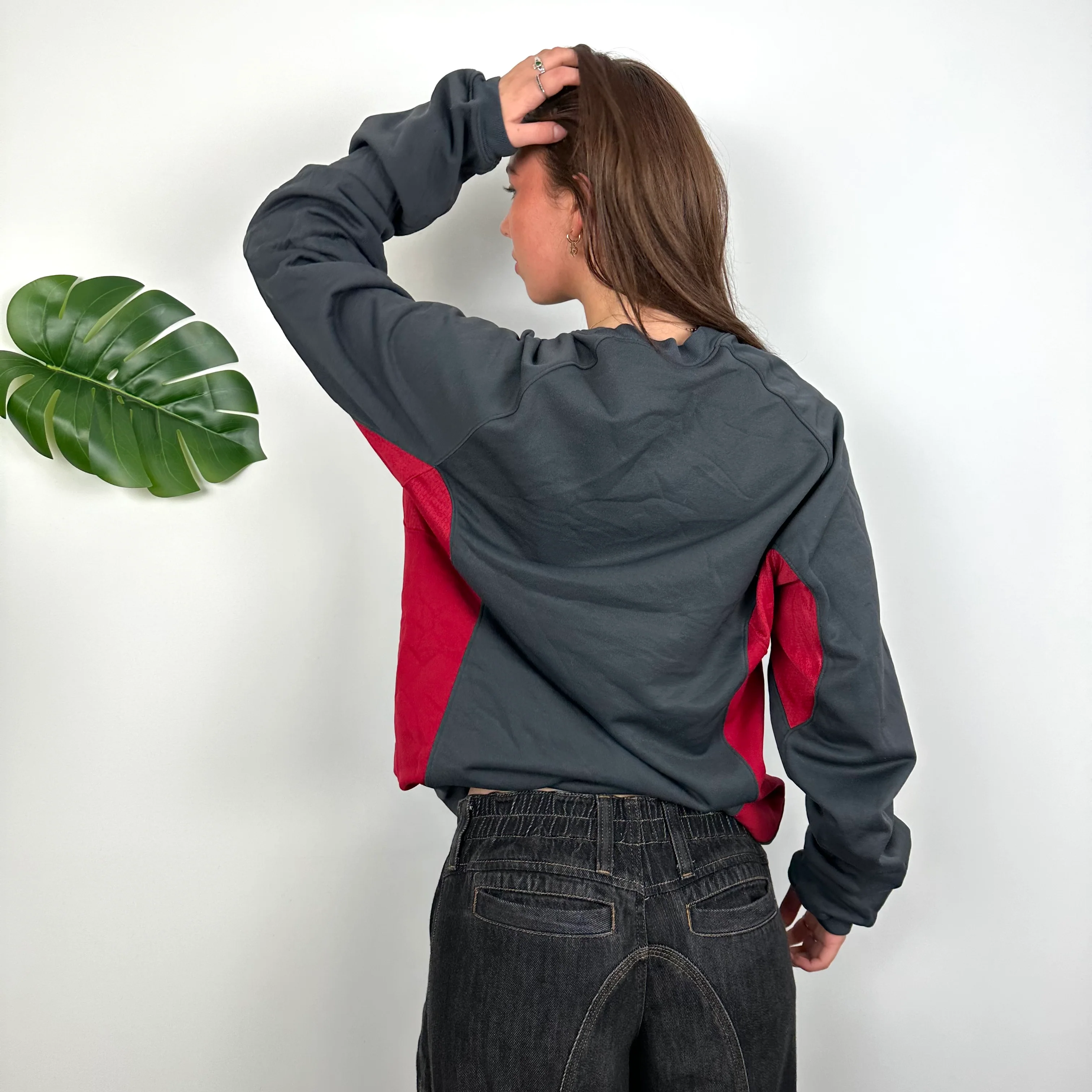 Nike Black Embroidered Swoosh Sweatshirt (M) - Image 6