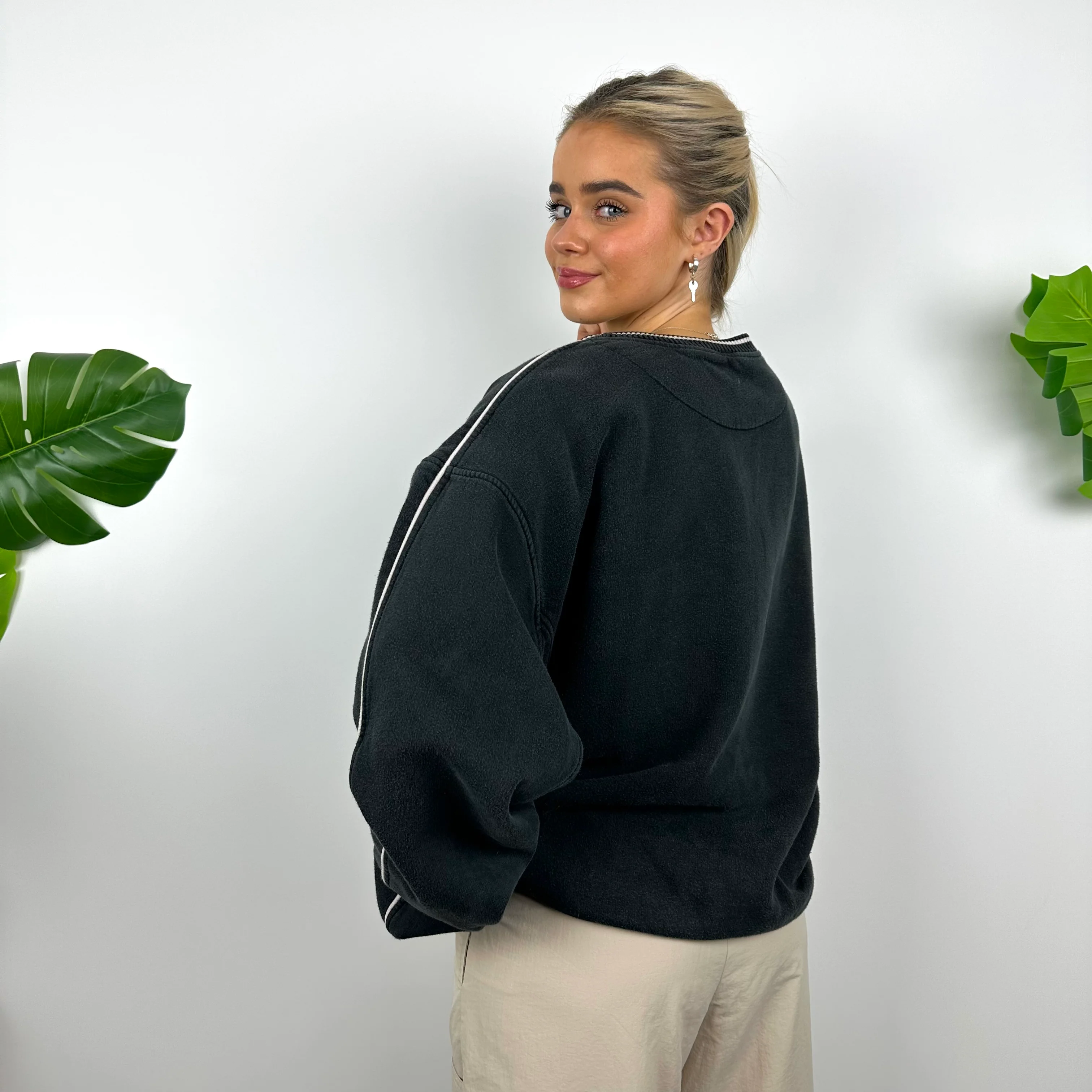 Nike Black Embroidered Swoosh Sweatshirt (XL) - Image 7