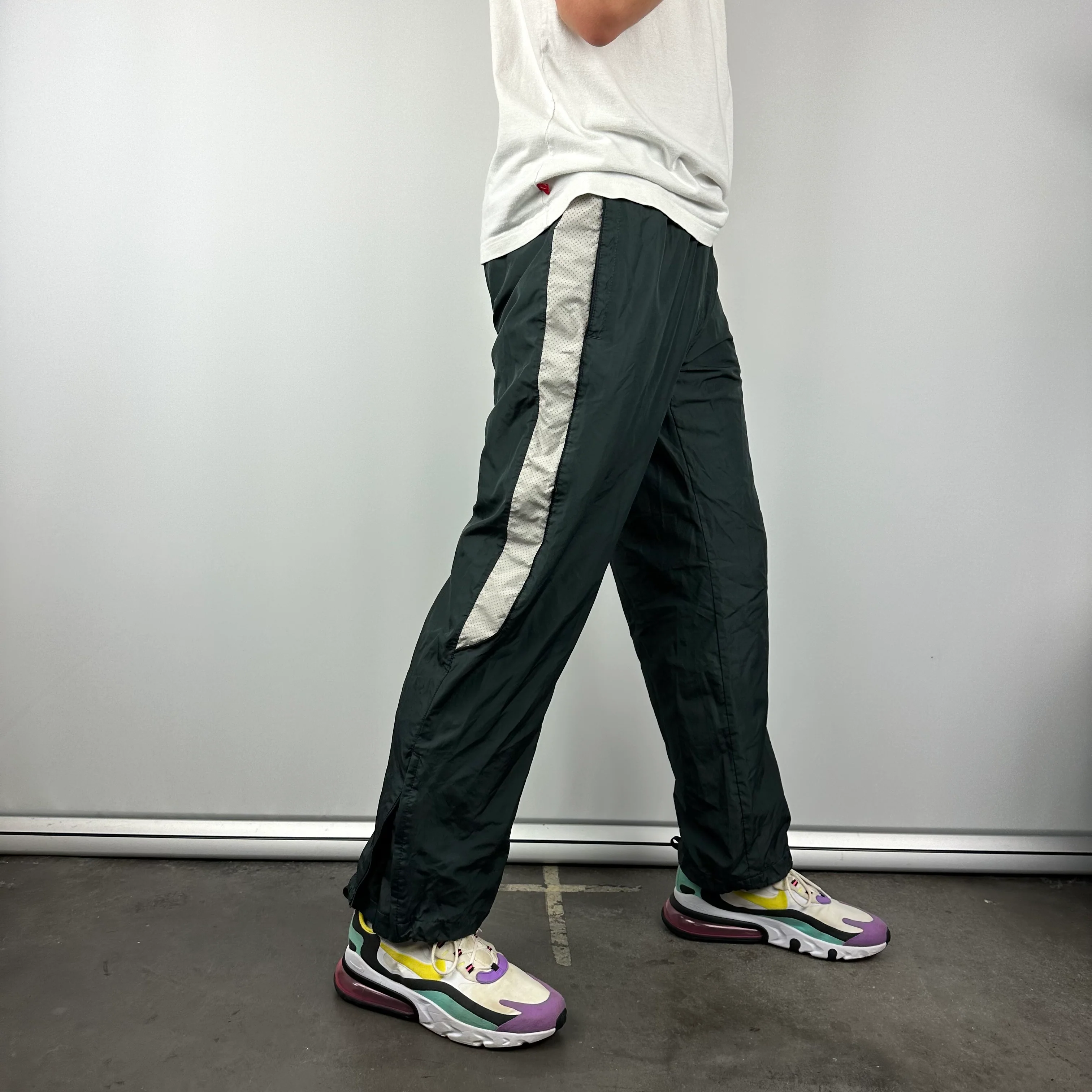 Nike Grey Embroidered Swoosh Track Pants (M) - Image 4