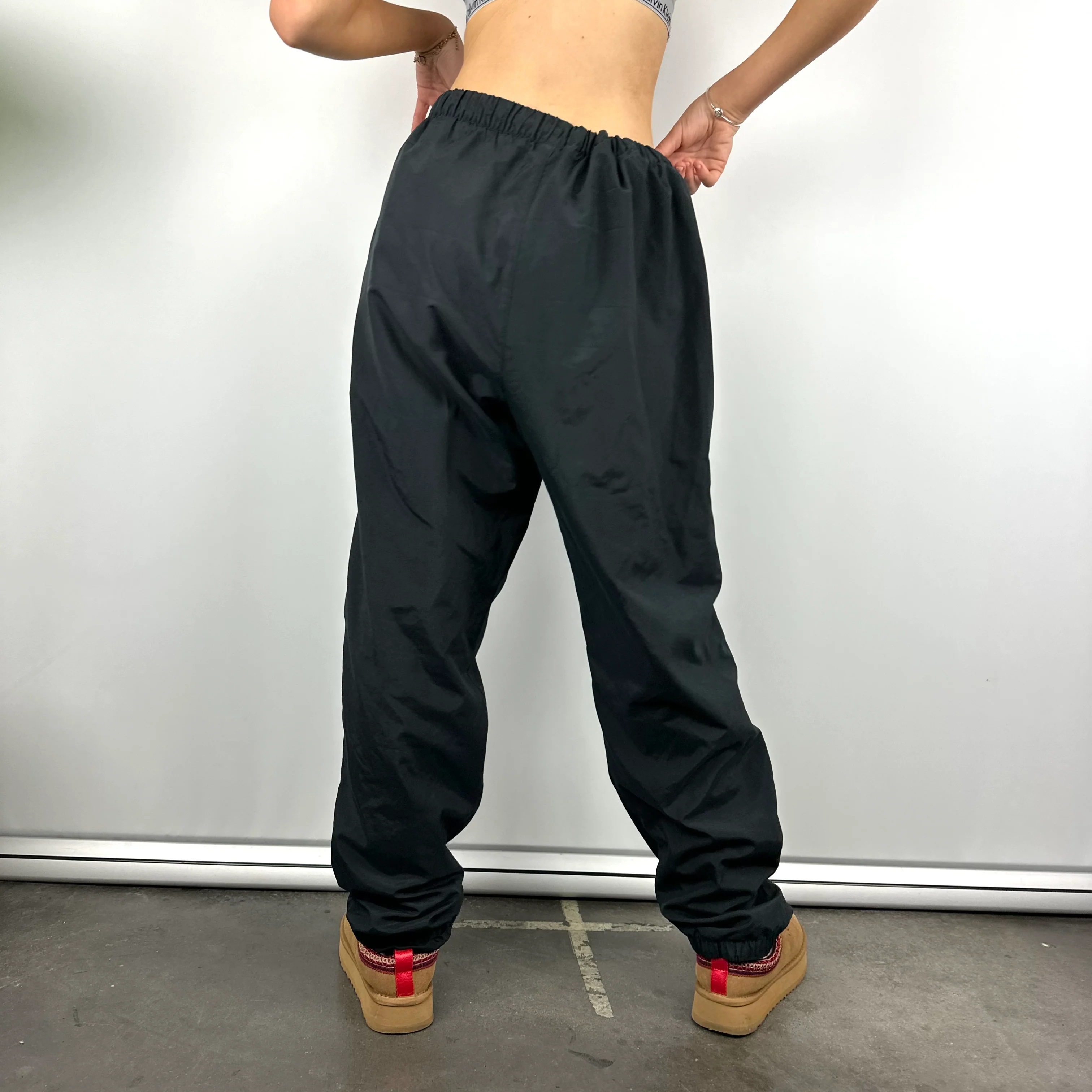 Nike Black Embroidered Swoosh Track Pants (XL) - Image 3