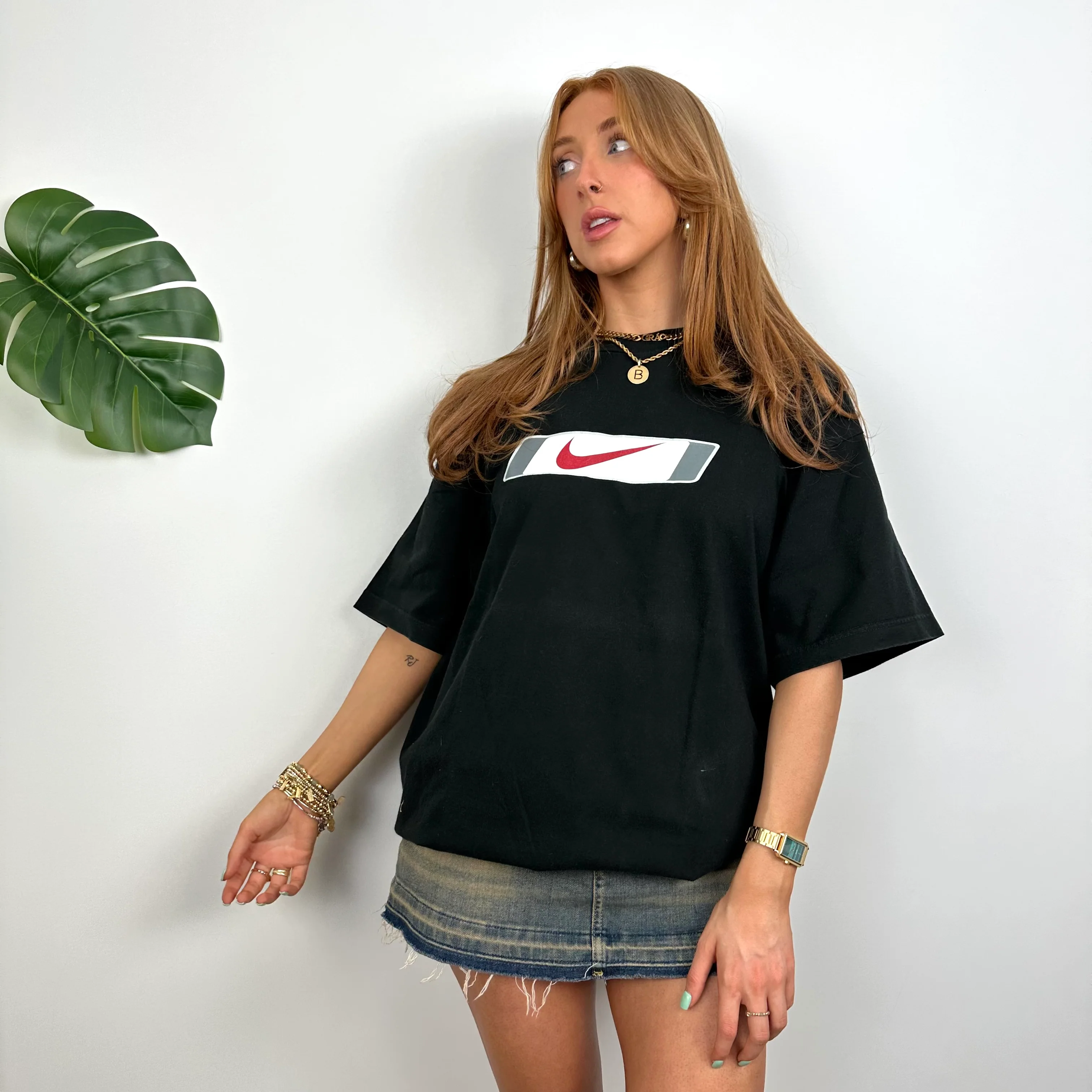 Nike Black Spell Out T Shirt (L) - Image 2