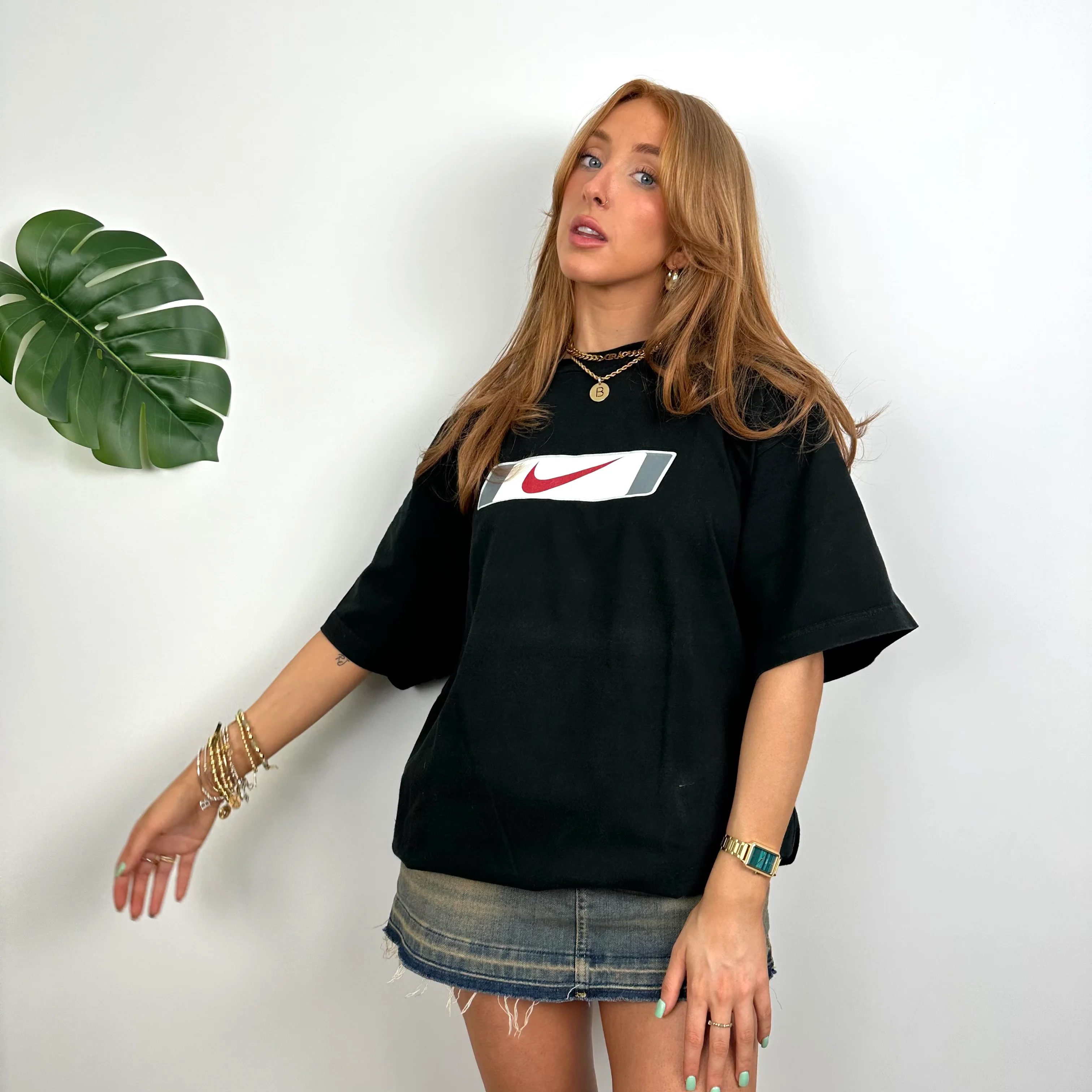 Nike Black Spell Out T Shirt (L) - Image 3