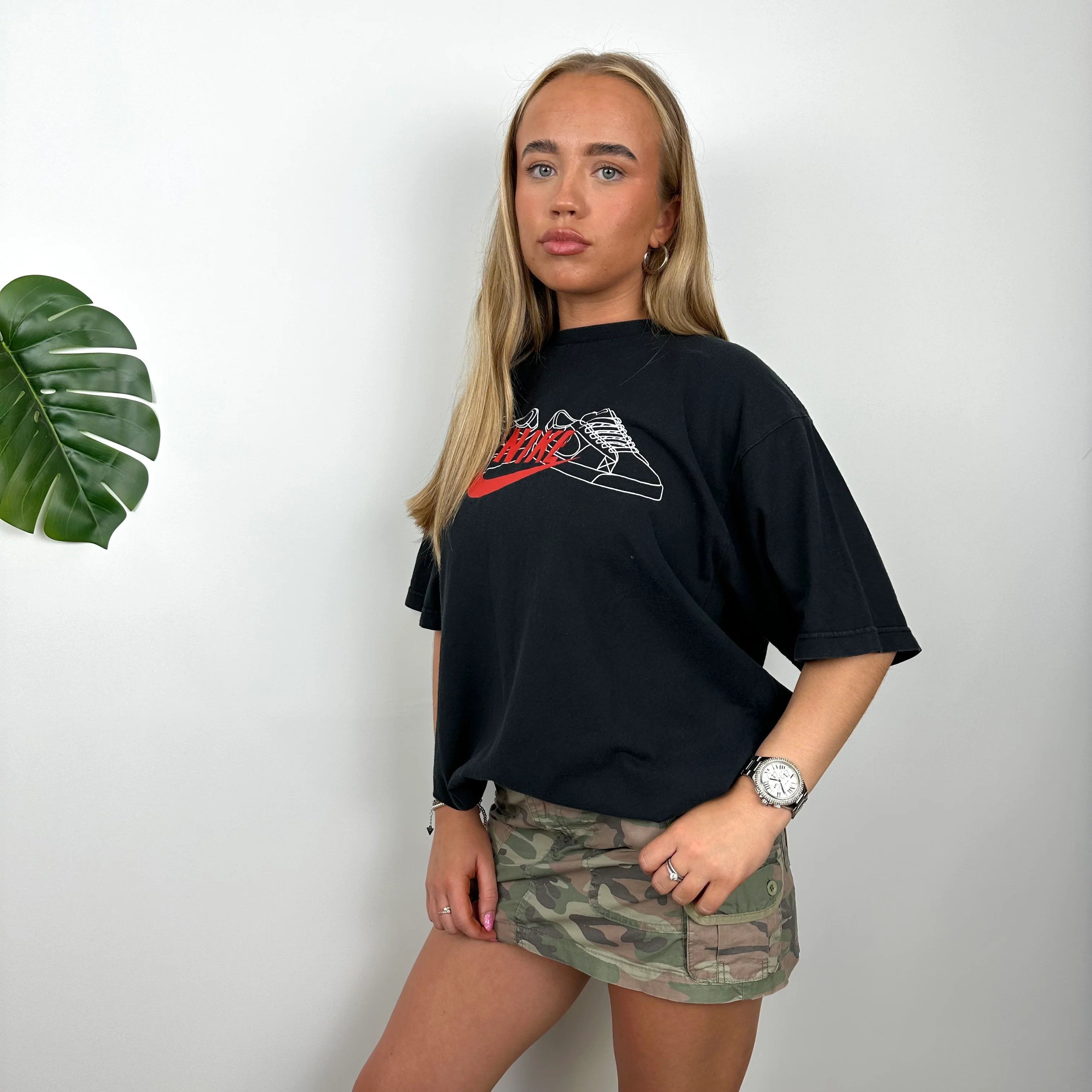 Nike Black Spell Out T Shirt (L) - Image 7