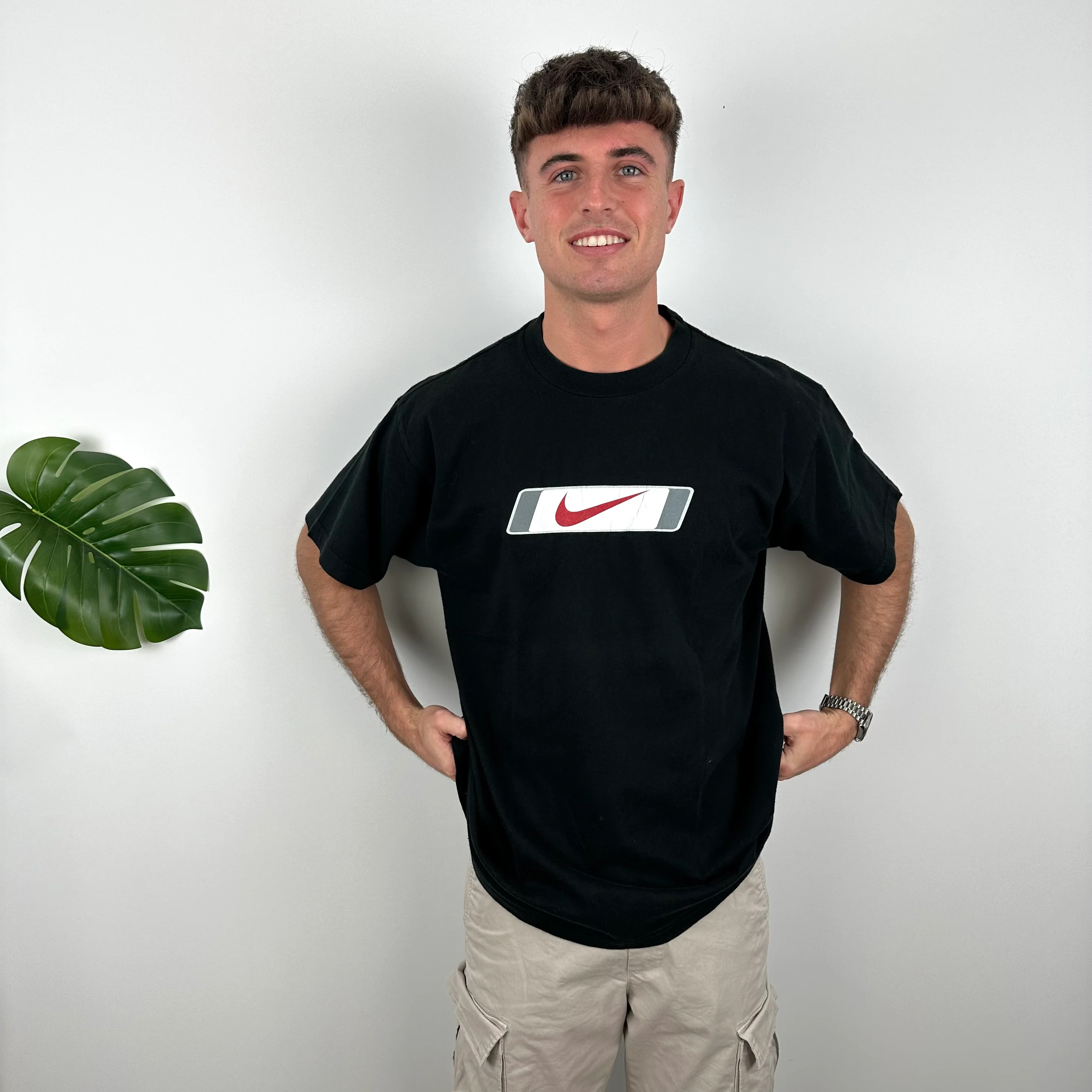 Nike Black Spell Out T Shirt (L) - Image 2