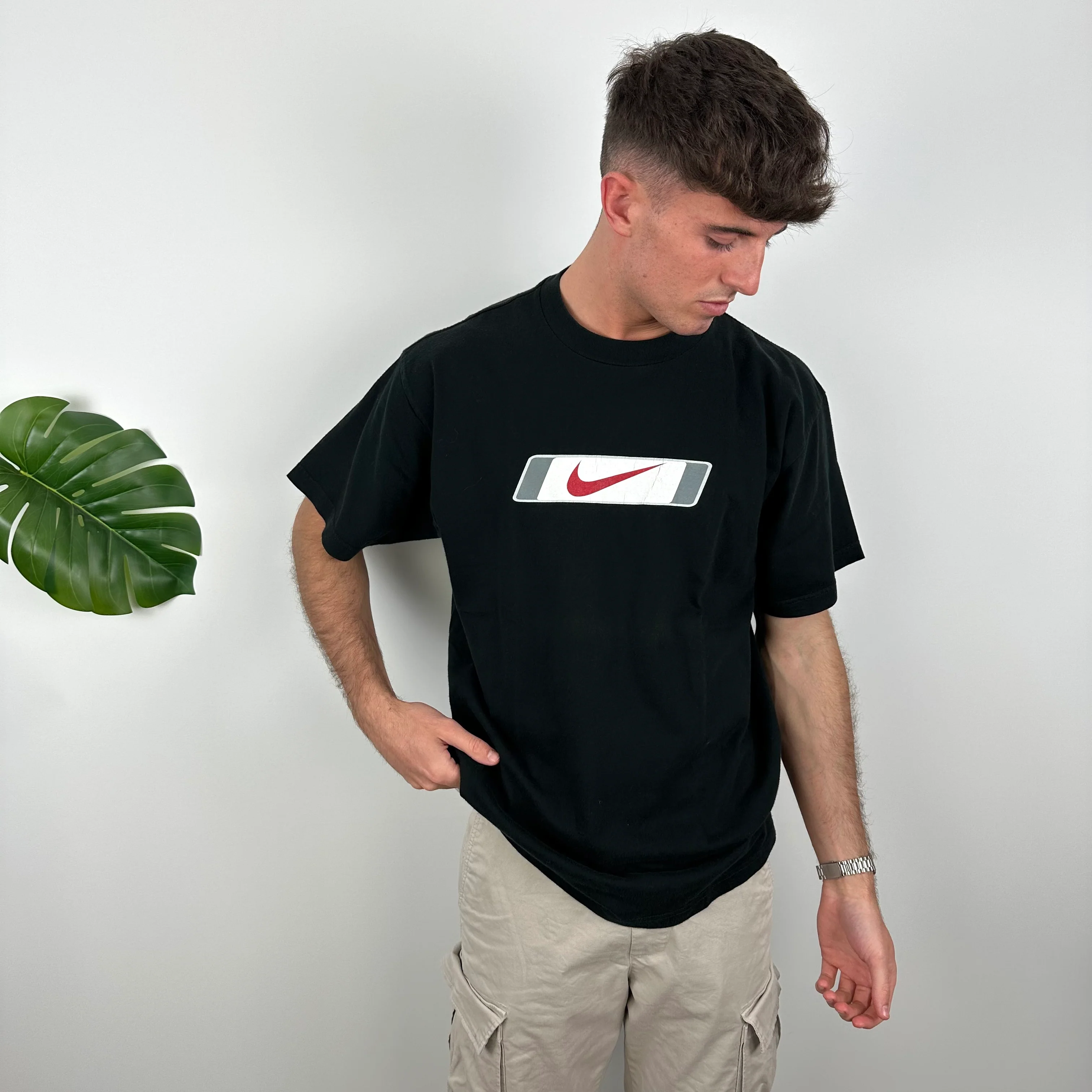Nike Black Spell Out T Shirt (L) - Image 7
