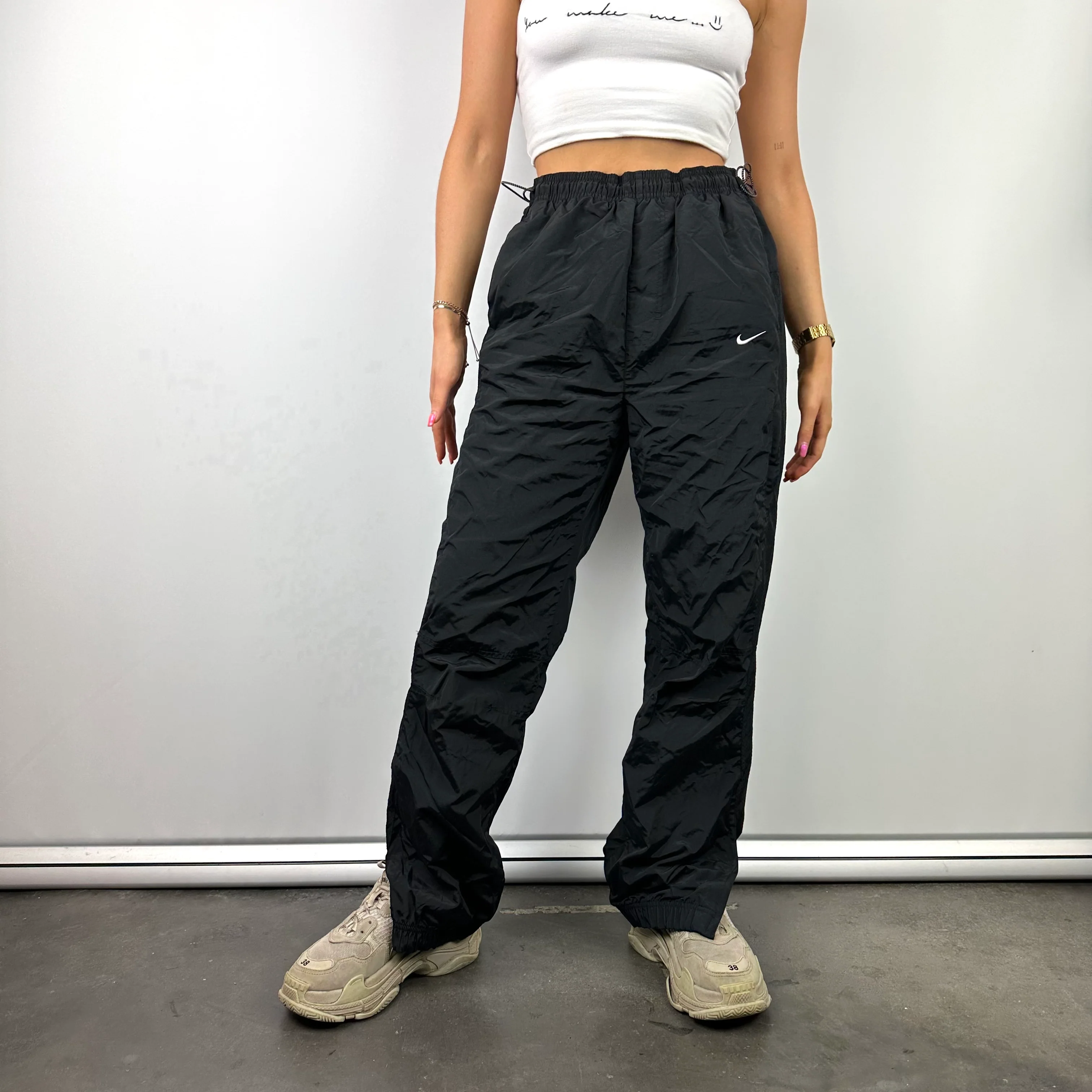 Nike Black Spell Out Track Pants (S)