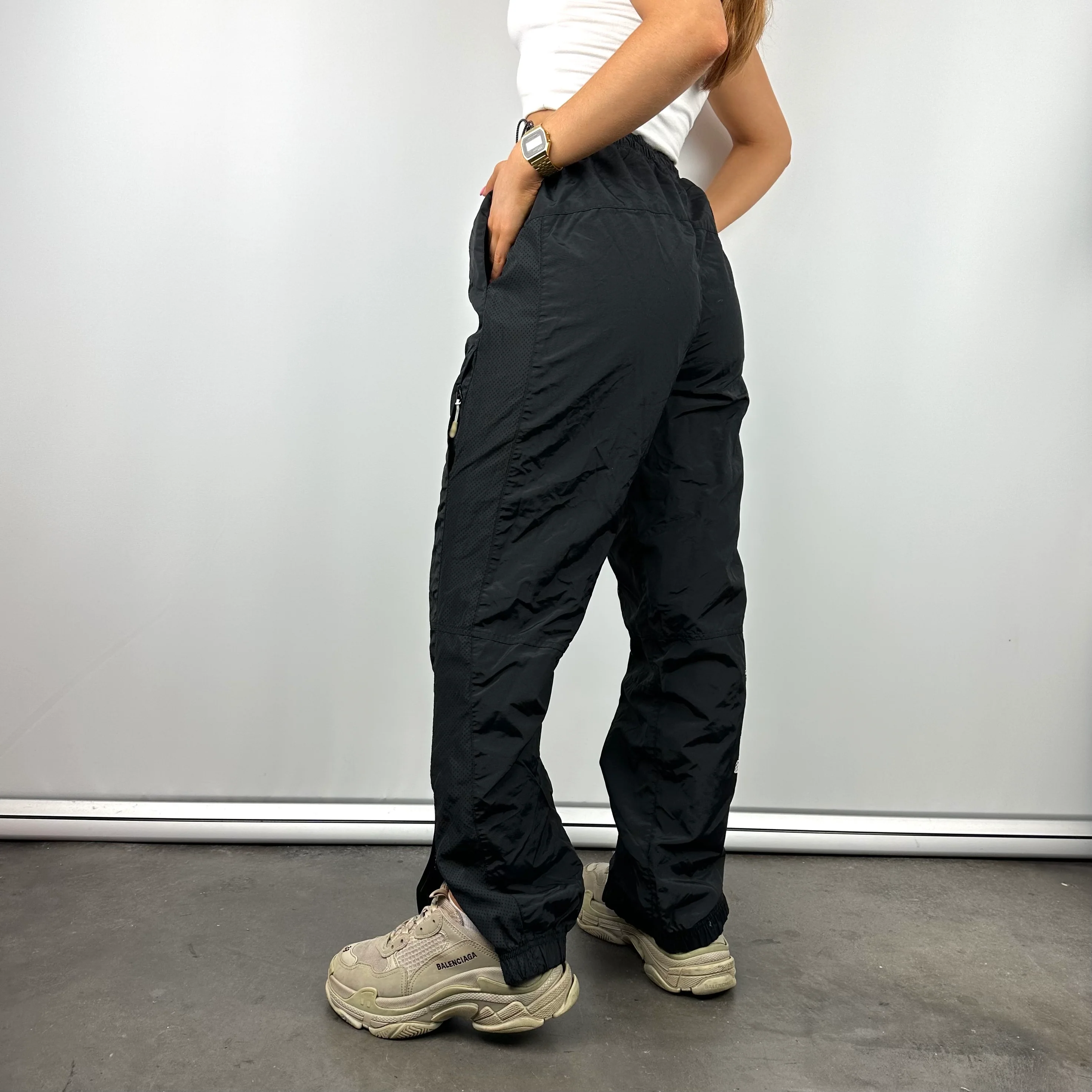 Nike Black Spell Out Track Pants (S) - Image 4