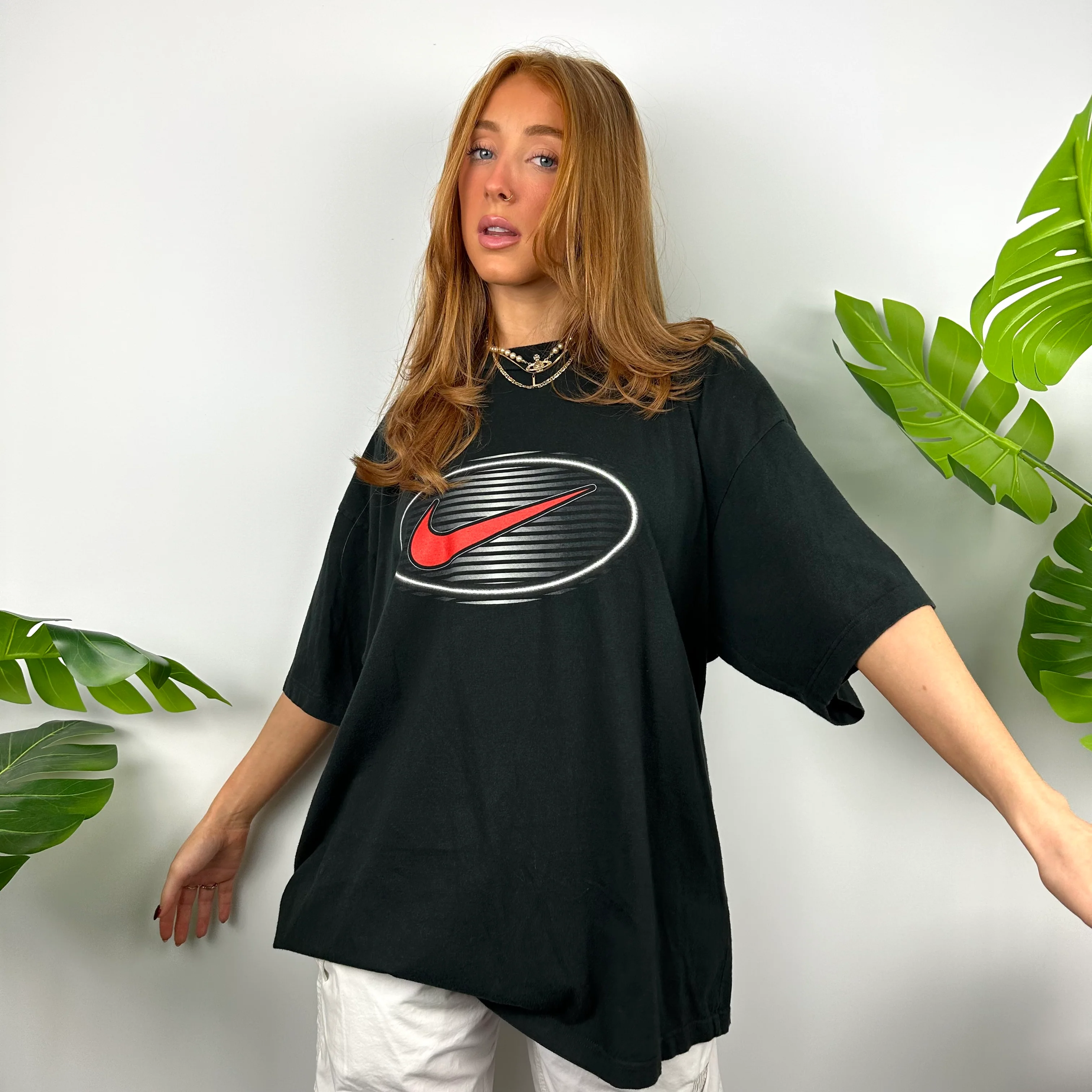 Nike Black Swoosh T Shirt (XL) - Image 2