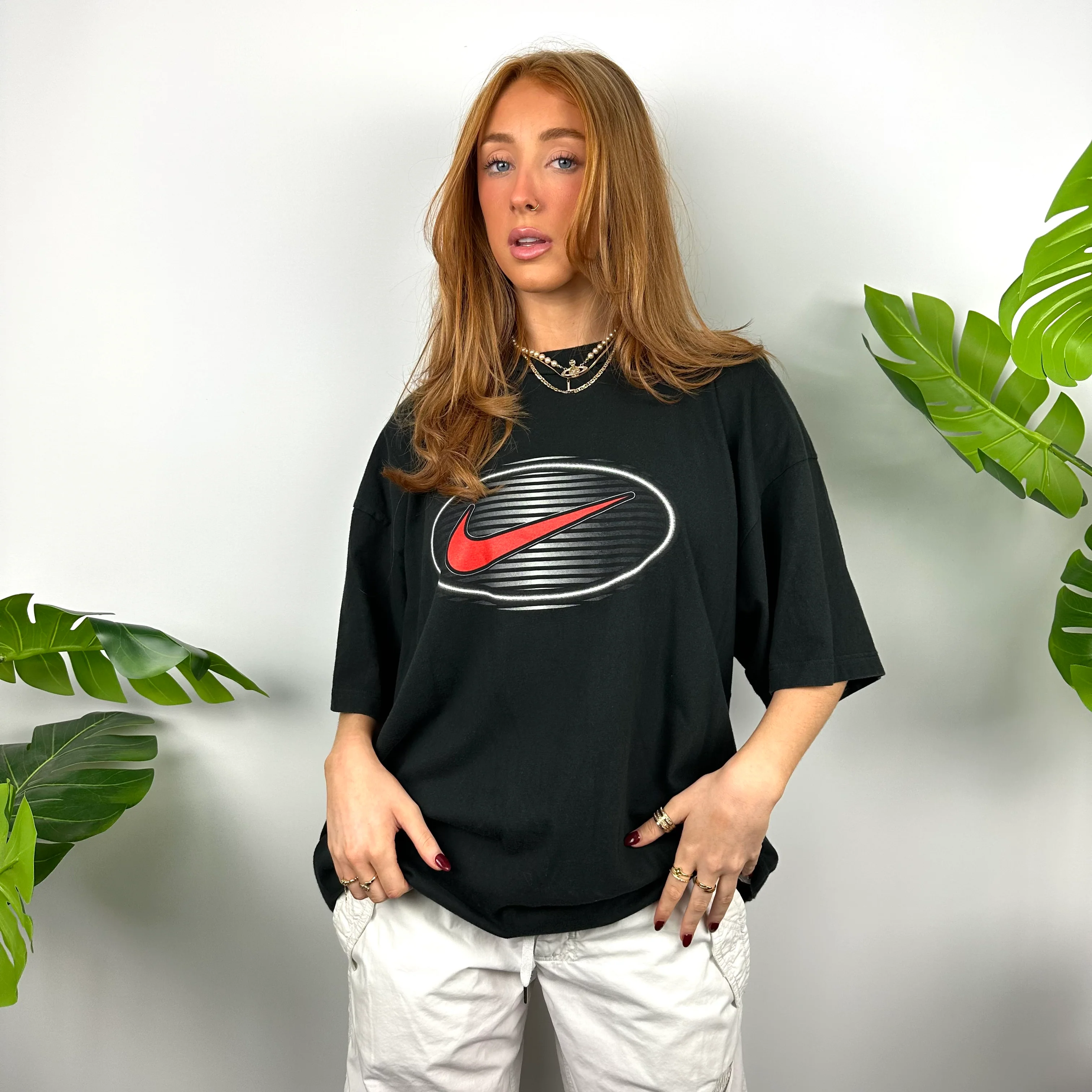 Nike Black Swoosh T Shirt (XL) - Image 5