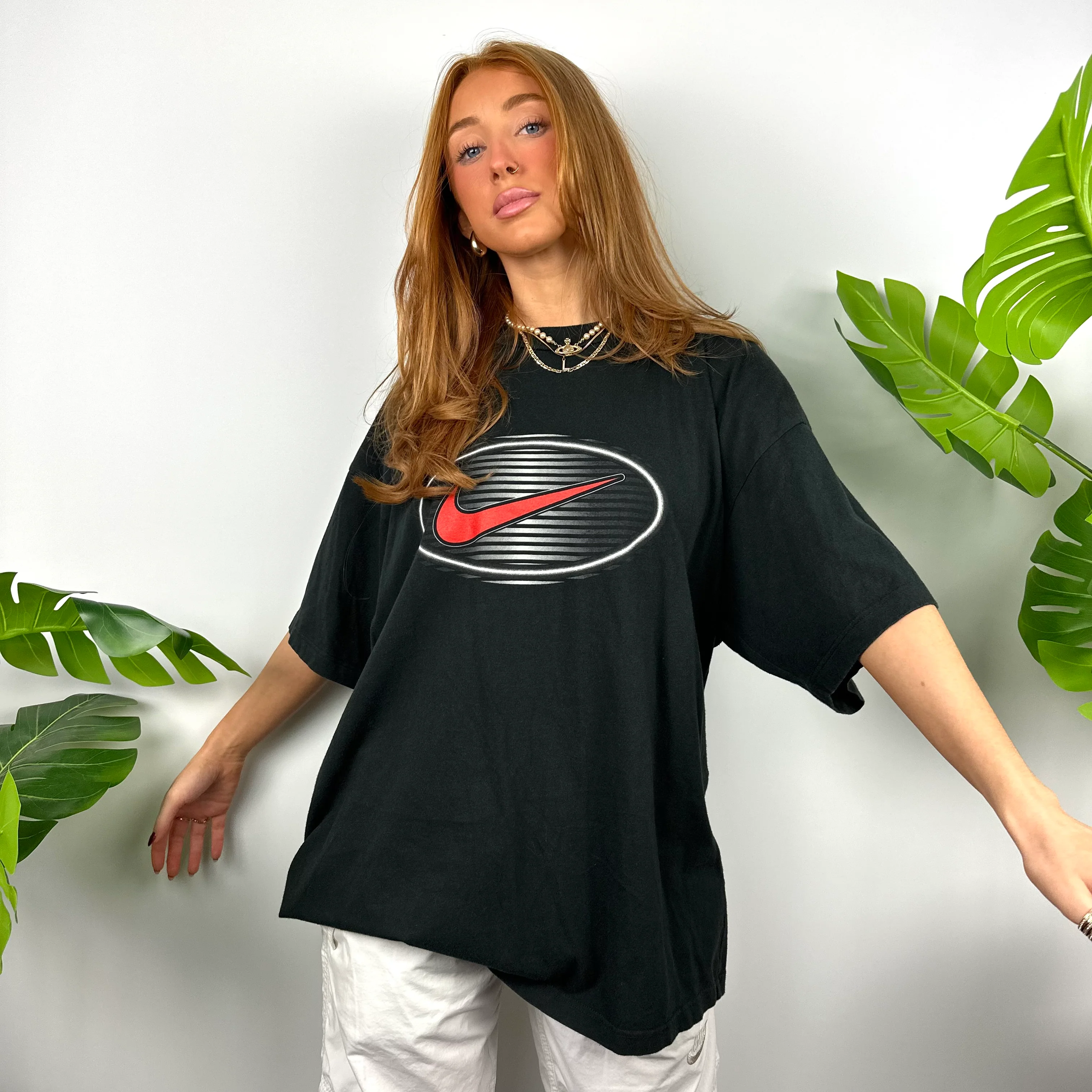 Nike Black Swoosh T Shirt (XL) - Image 6