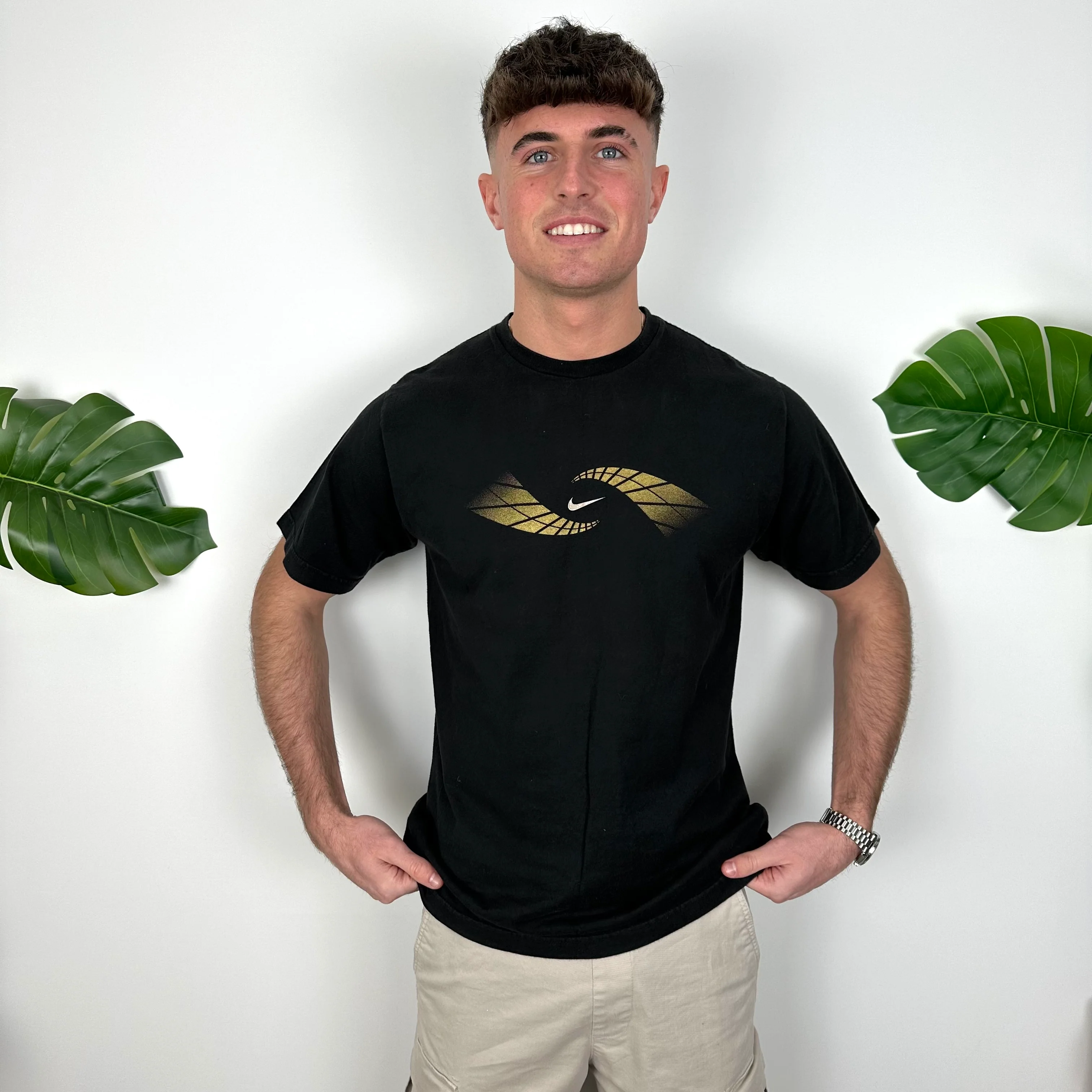 Nike Black Swoosh T Shirt (M)
