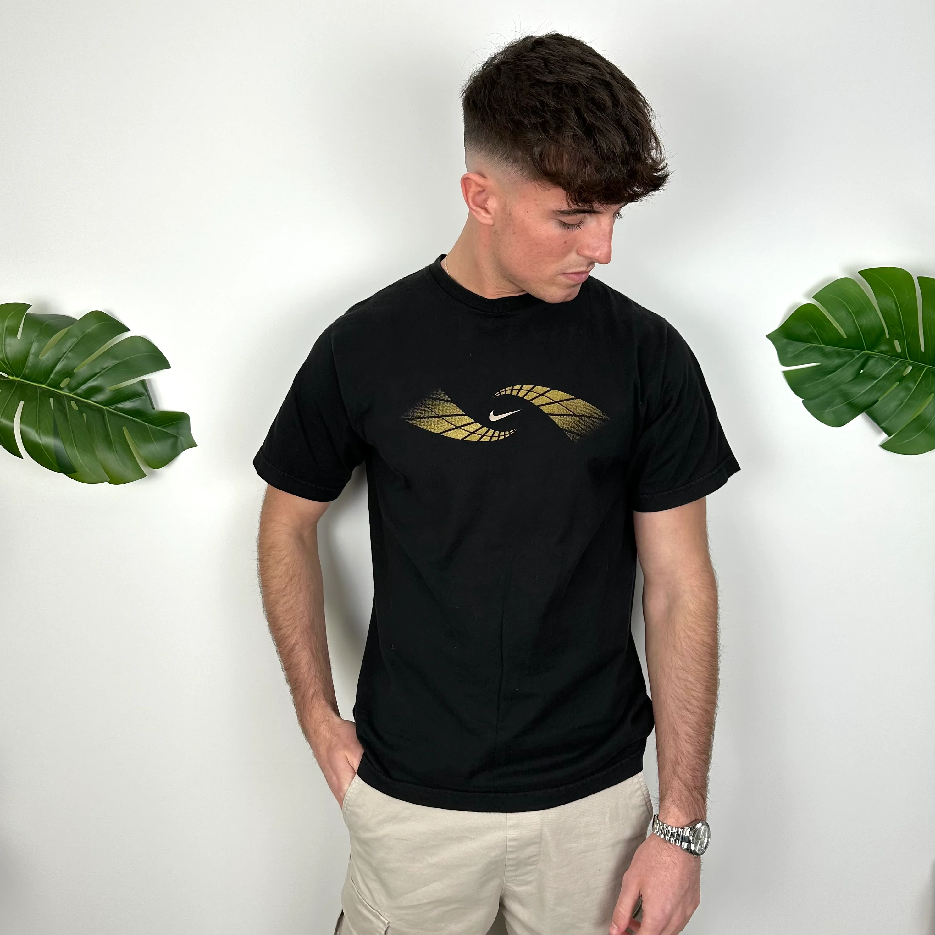 Nike Black Swoosh T Shirt (M) - Image 3