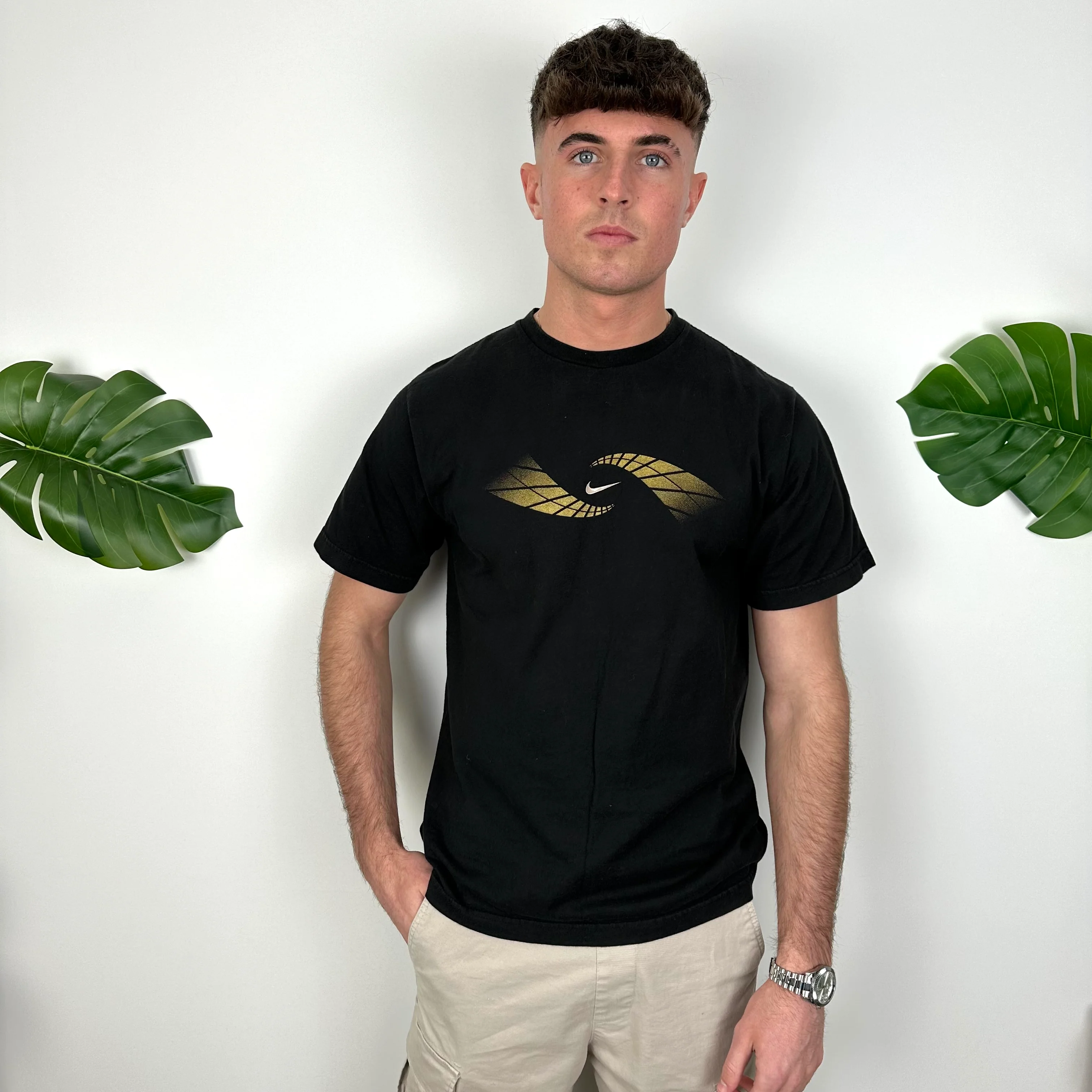 Nike Black Swoosh T Shirt (M) - Image 6