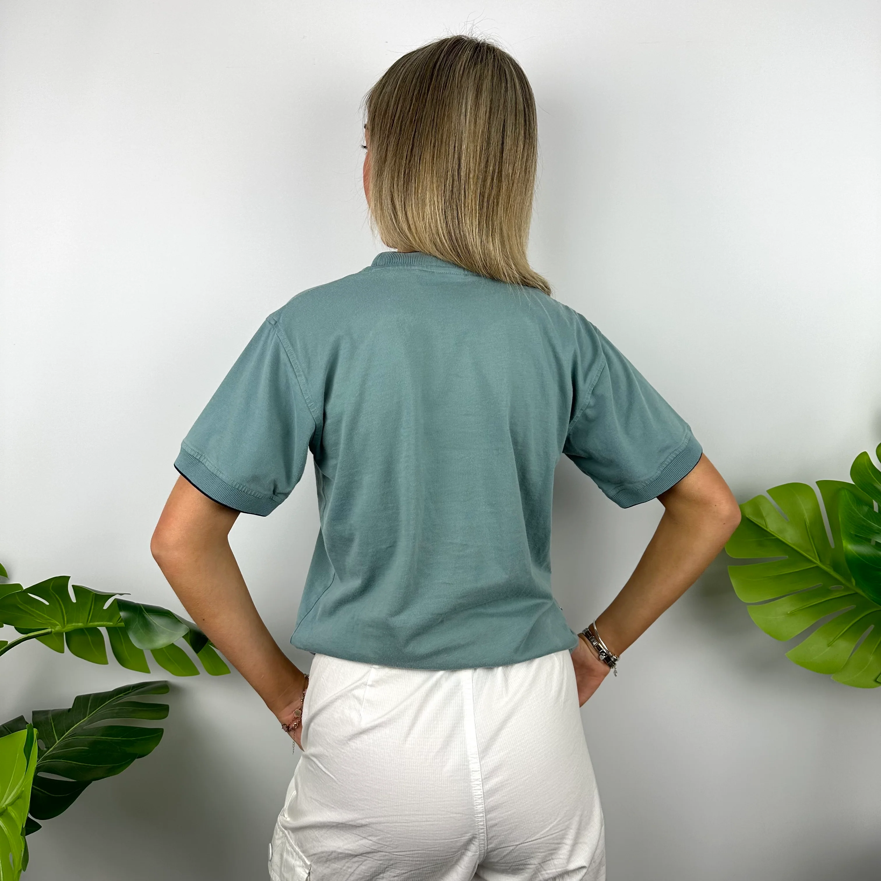 Nike Blue Embroidered Spell Out T Shirt (S) - Image 3