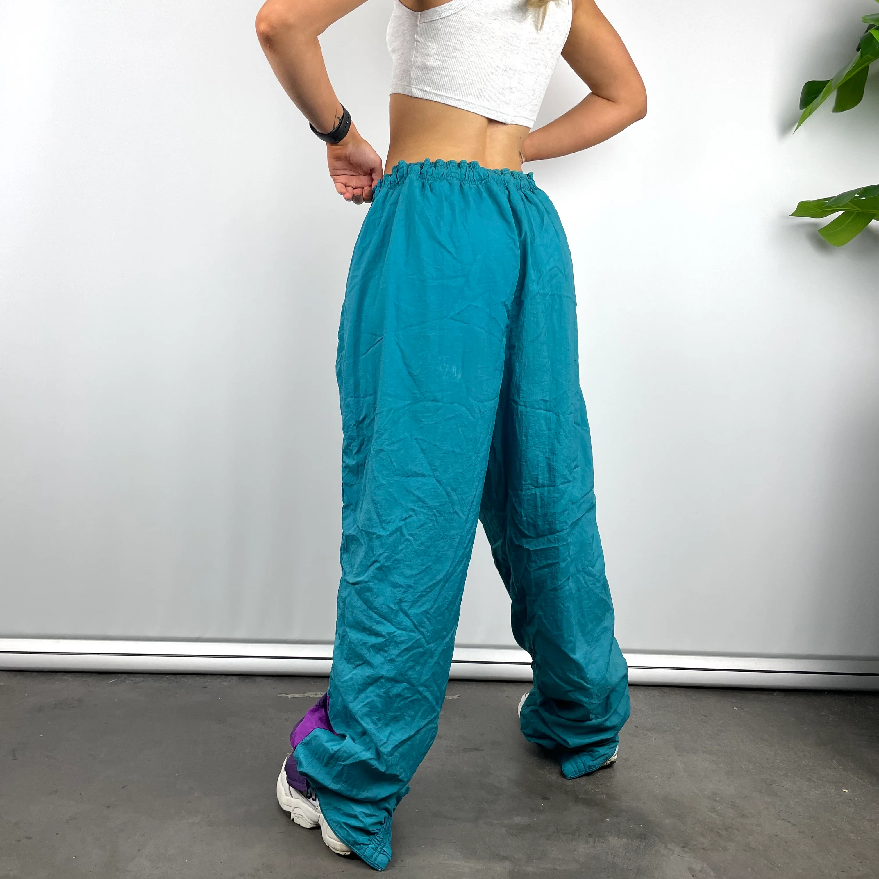 Nike Blue Embroidered Spell Out Track Pants (XL) - Image 4