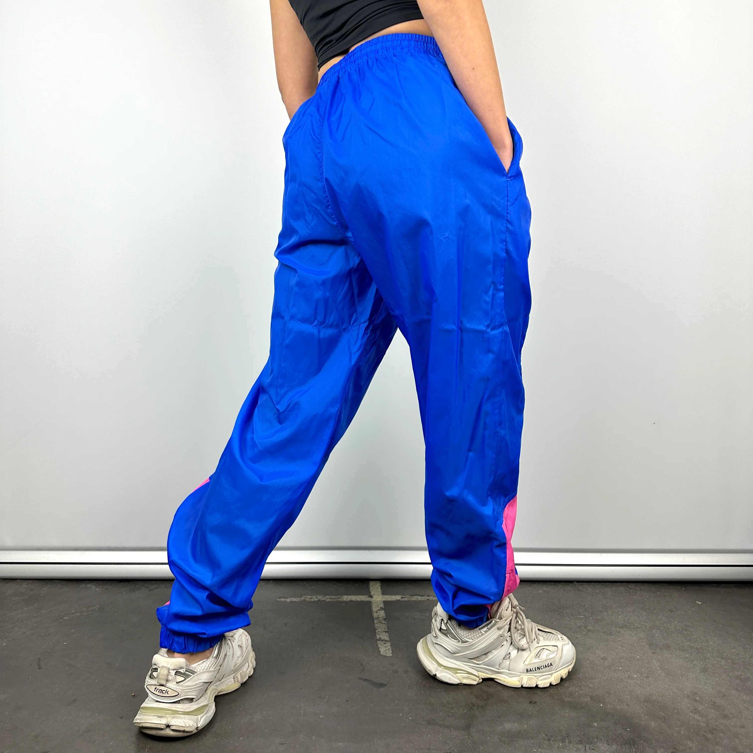 Nike Blue Embroidered Spell Out Track Pants (L) - Image 3