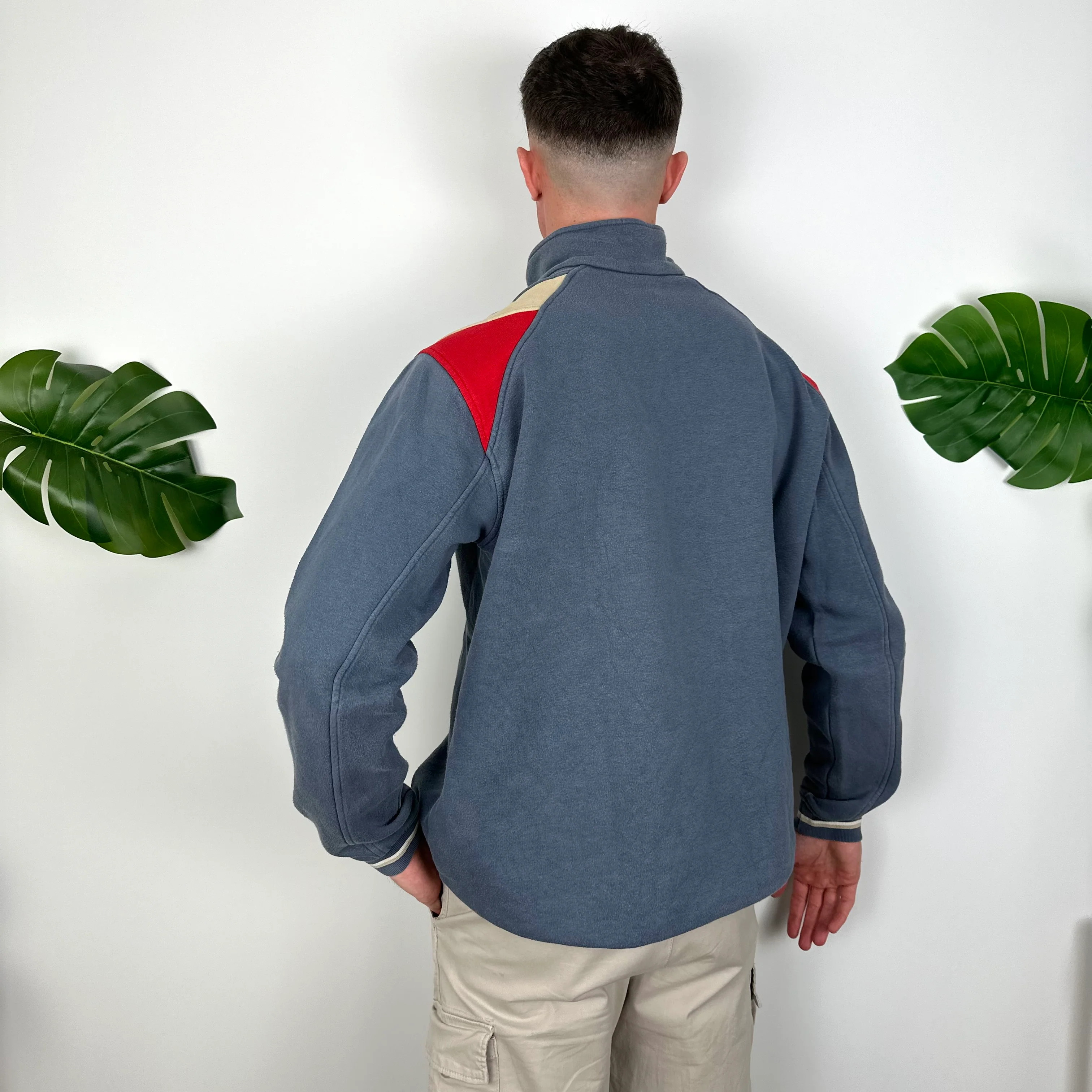 Nike Blue Embroidered Swoosh Quarter Zip Sweatshirt (XL) - Image 8