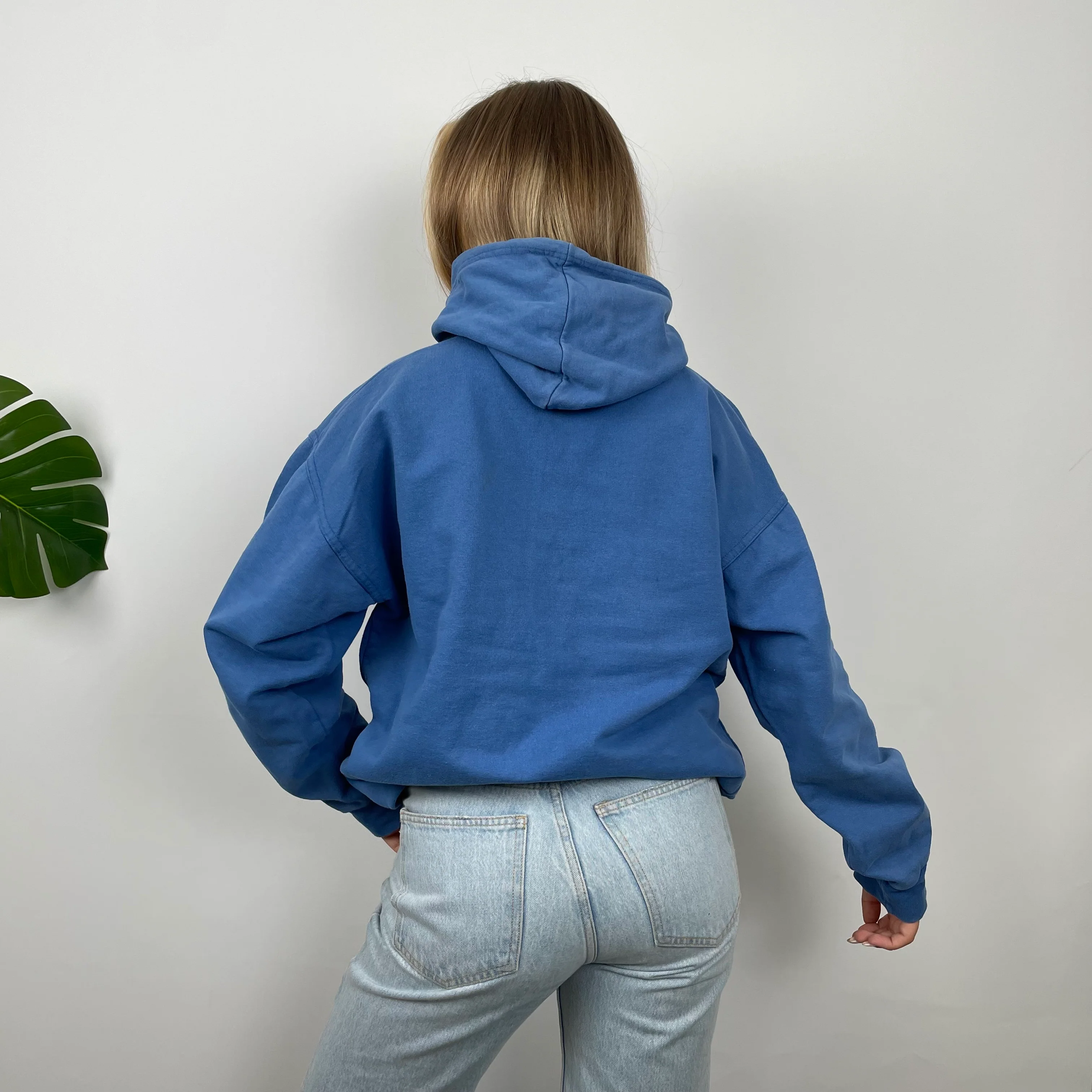 Nike Blue Embroidered Swoosh Zip Up Jacket (M) - Image 4