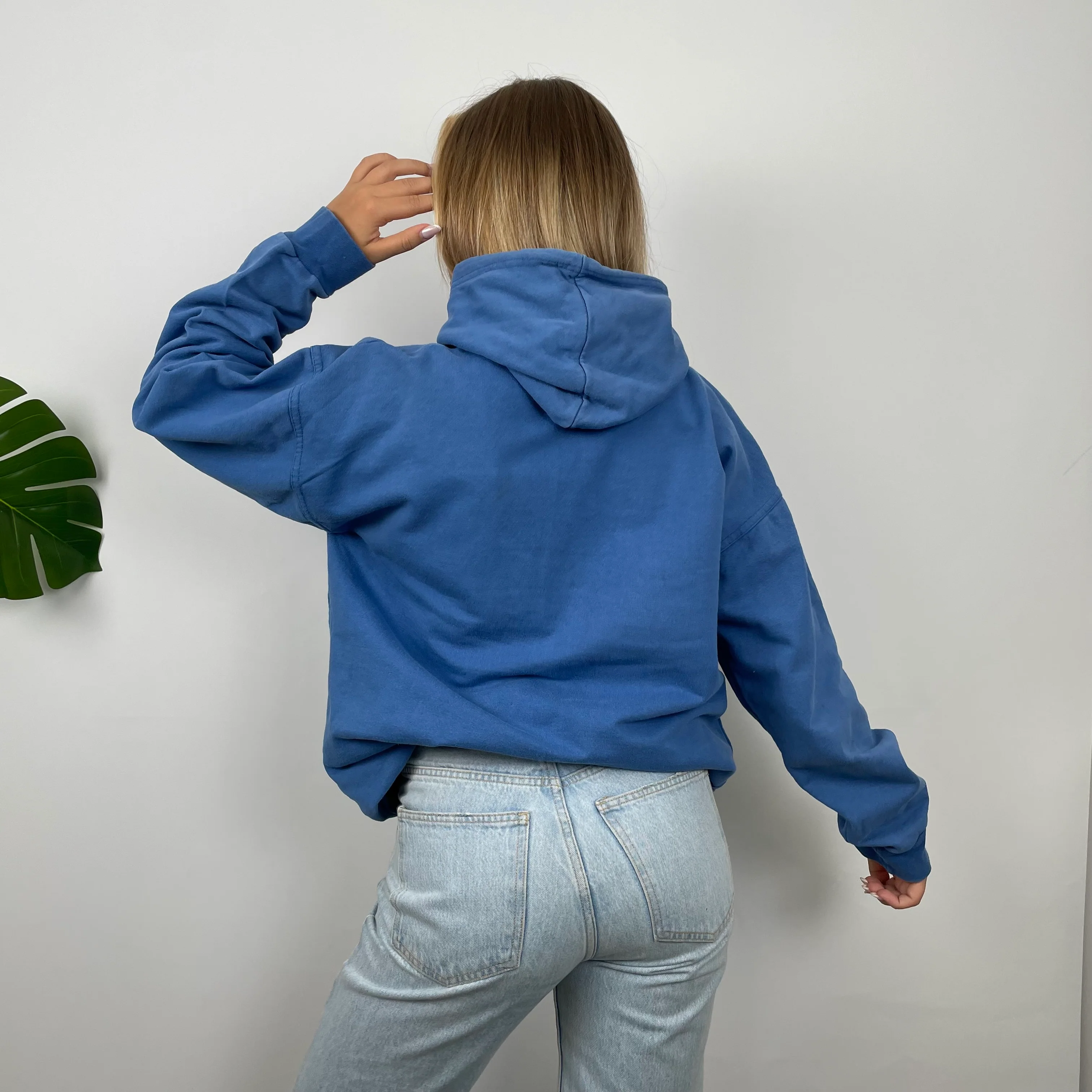 Nike Blue Embroidered Swoosh Zip Up Jacket (M) - Image 7