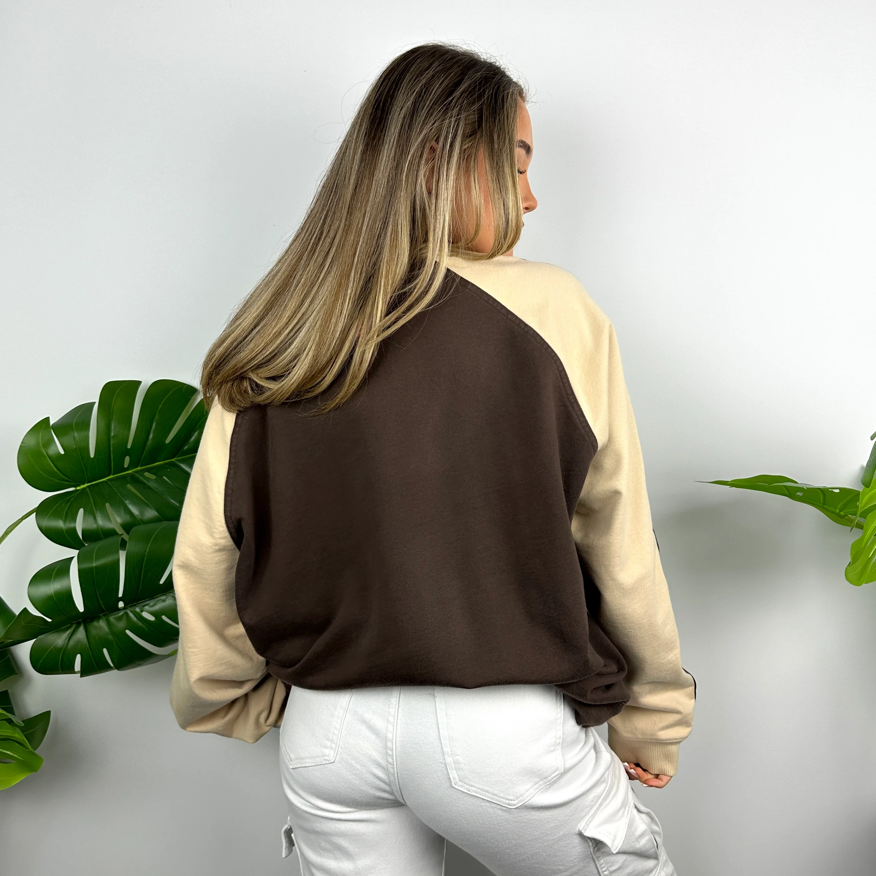Nike Brown Embroidered Spell Out Sweatshirt (XL) - Image 4