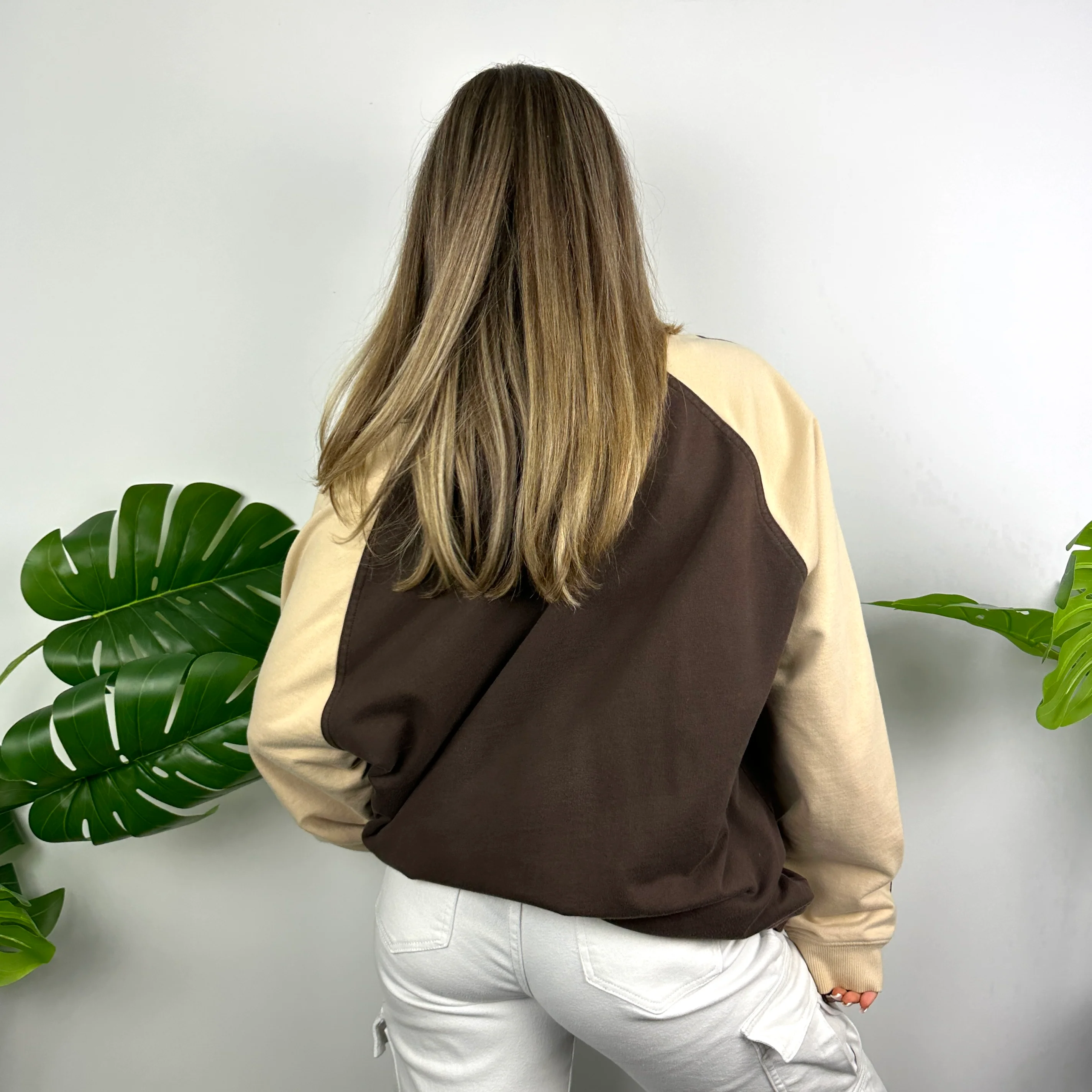 Nike Brown Embroidered Spell Out Sweatshirt (XL) - Image 6