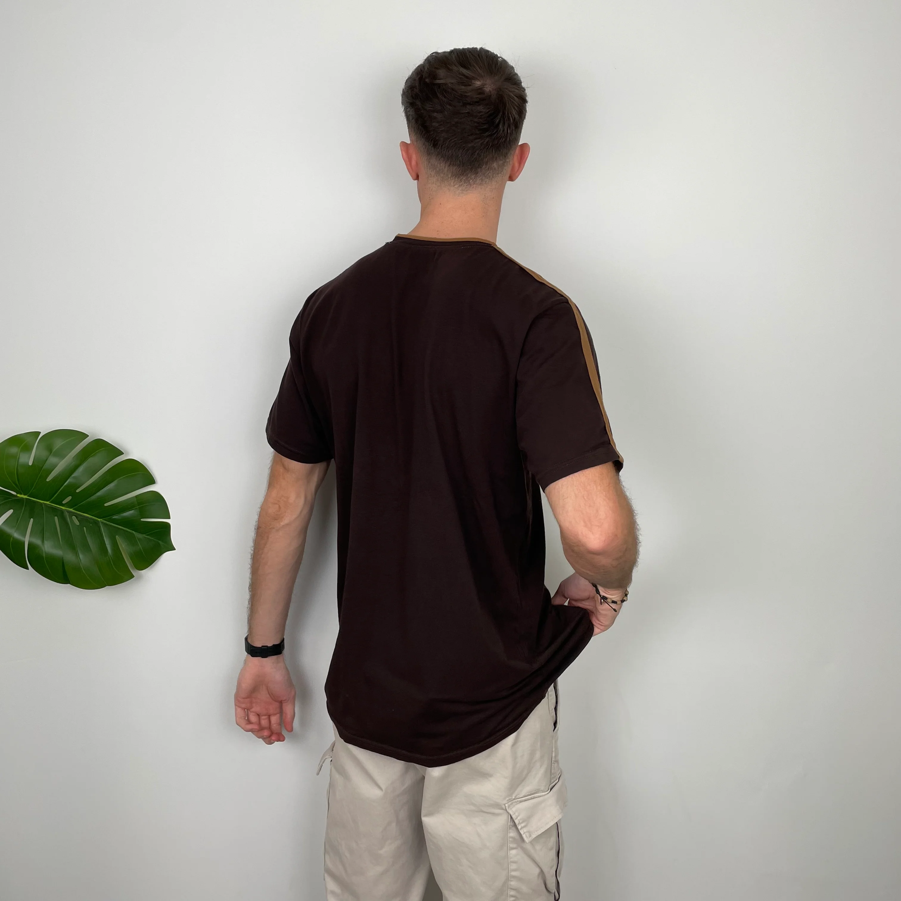 Nike Brown Spell Out T Shirt (L) - Image 6