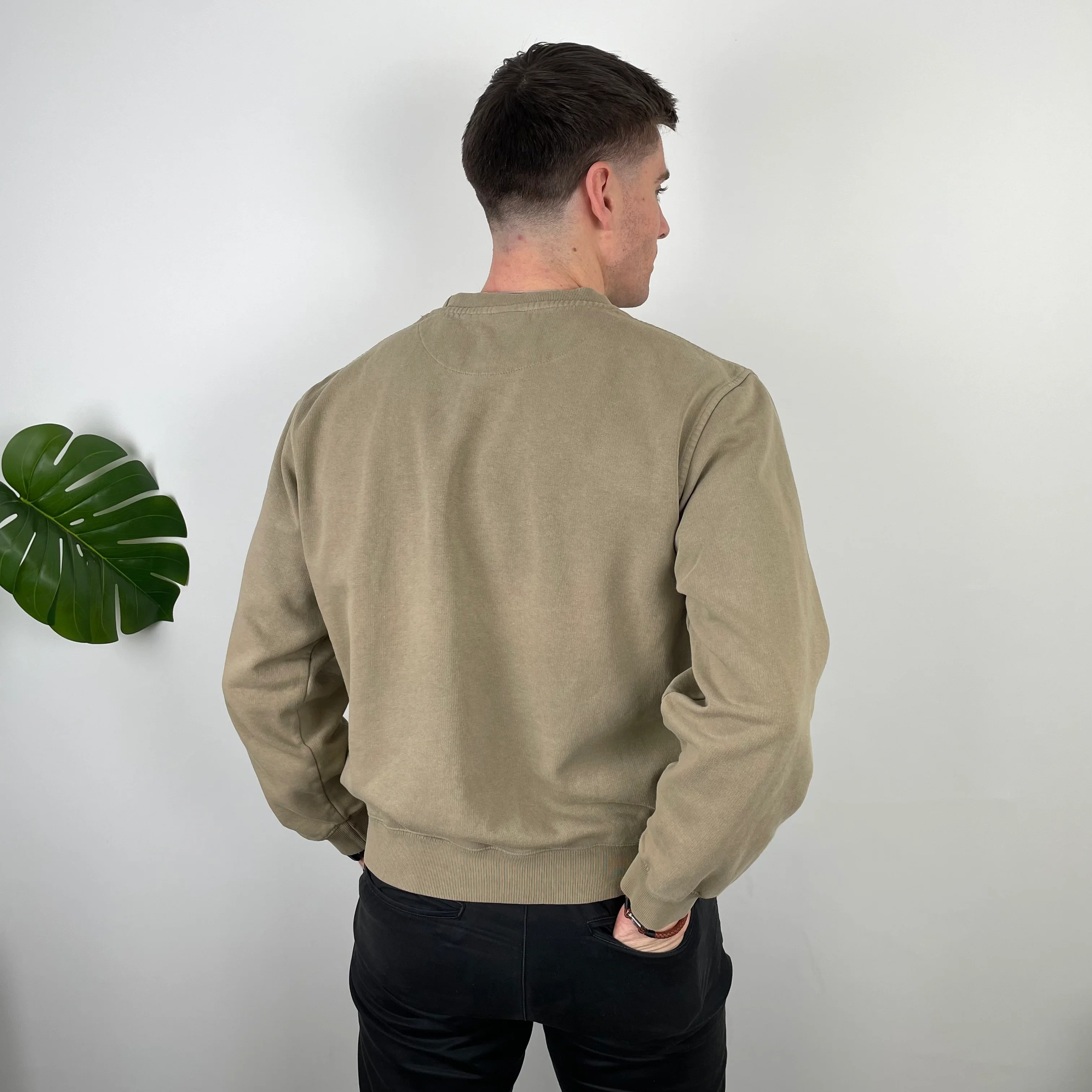 Nike Coffee Embroidered Swoosh Sweatshirt (L) - Image 6