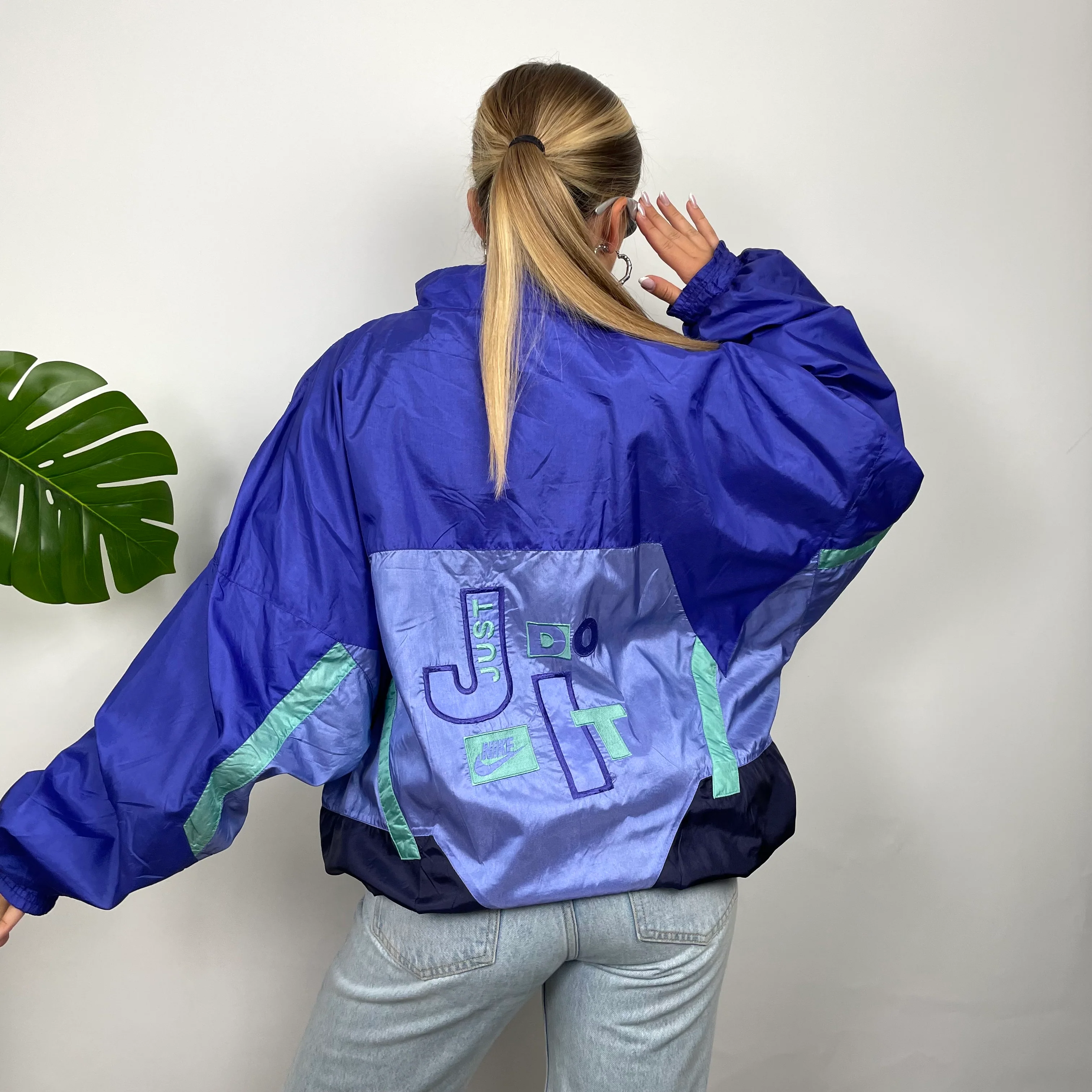 Nike Colour Block Embroidered Spell Out Windbreaker Jacket (XL) - Image 7