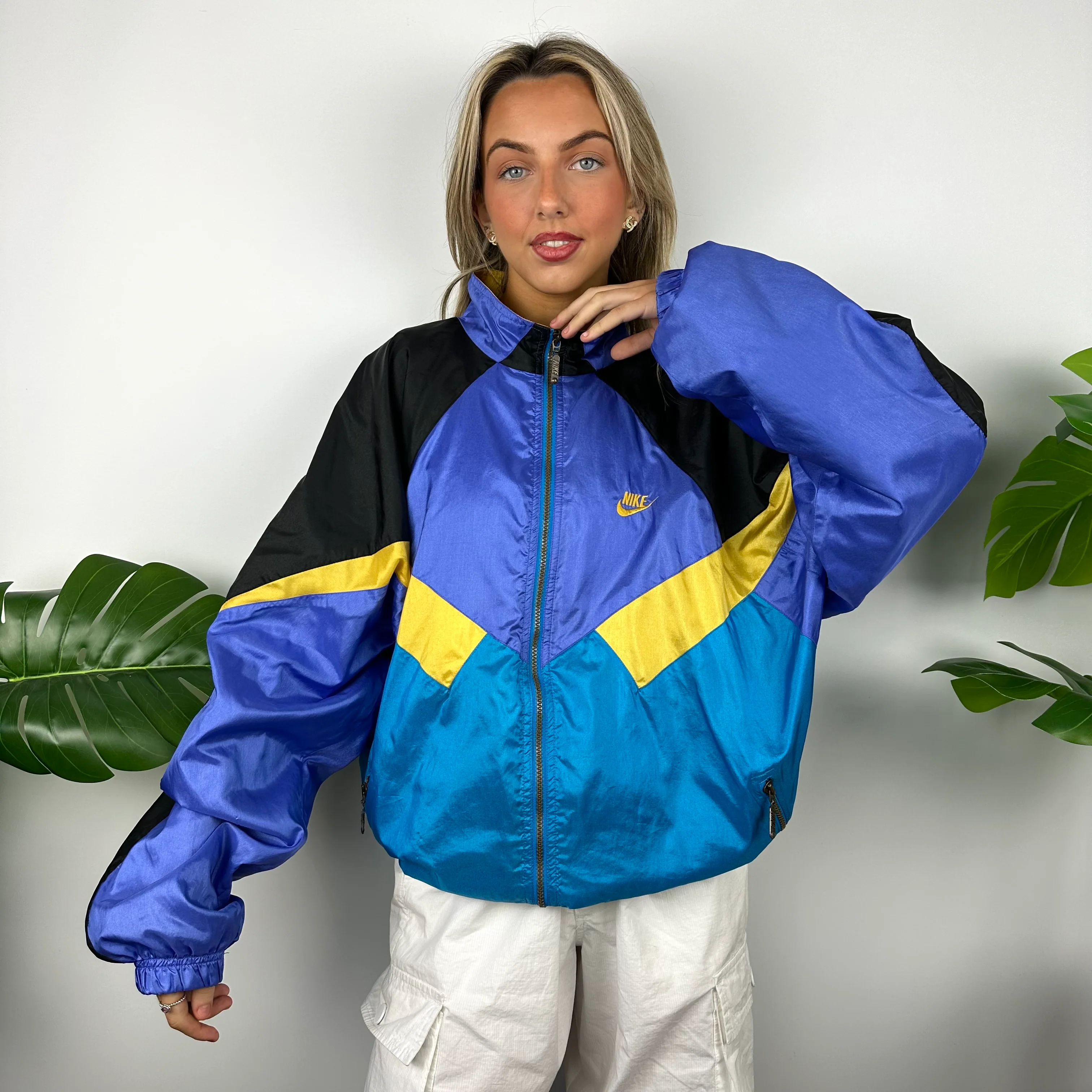 Nike Colour Block Embroidered Spell Out Windbreaker Jacket (XL) - Image 7