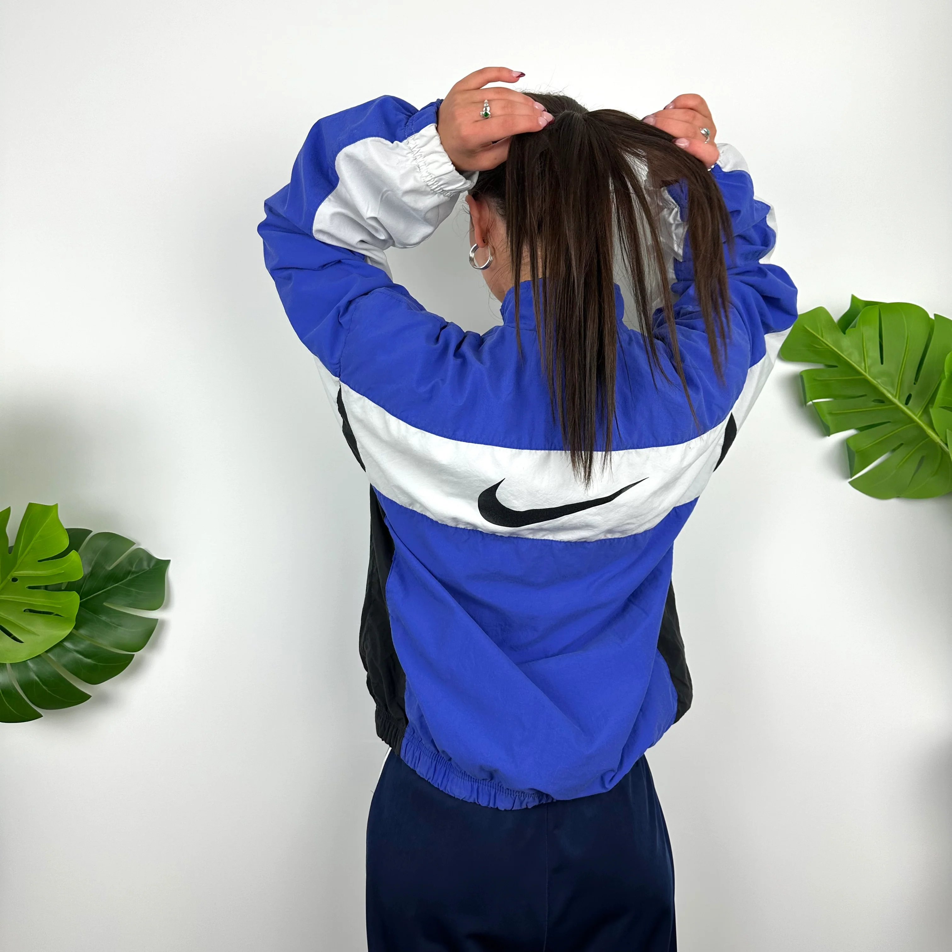 Nike Colour Block Embroidered Swoosh Windbreaker Jacket (M) - Image 7