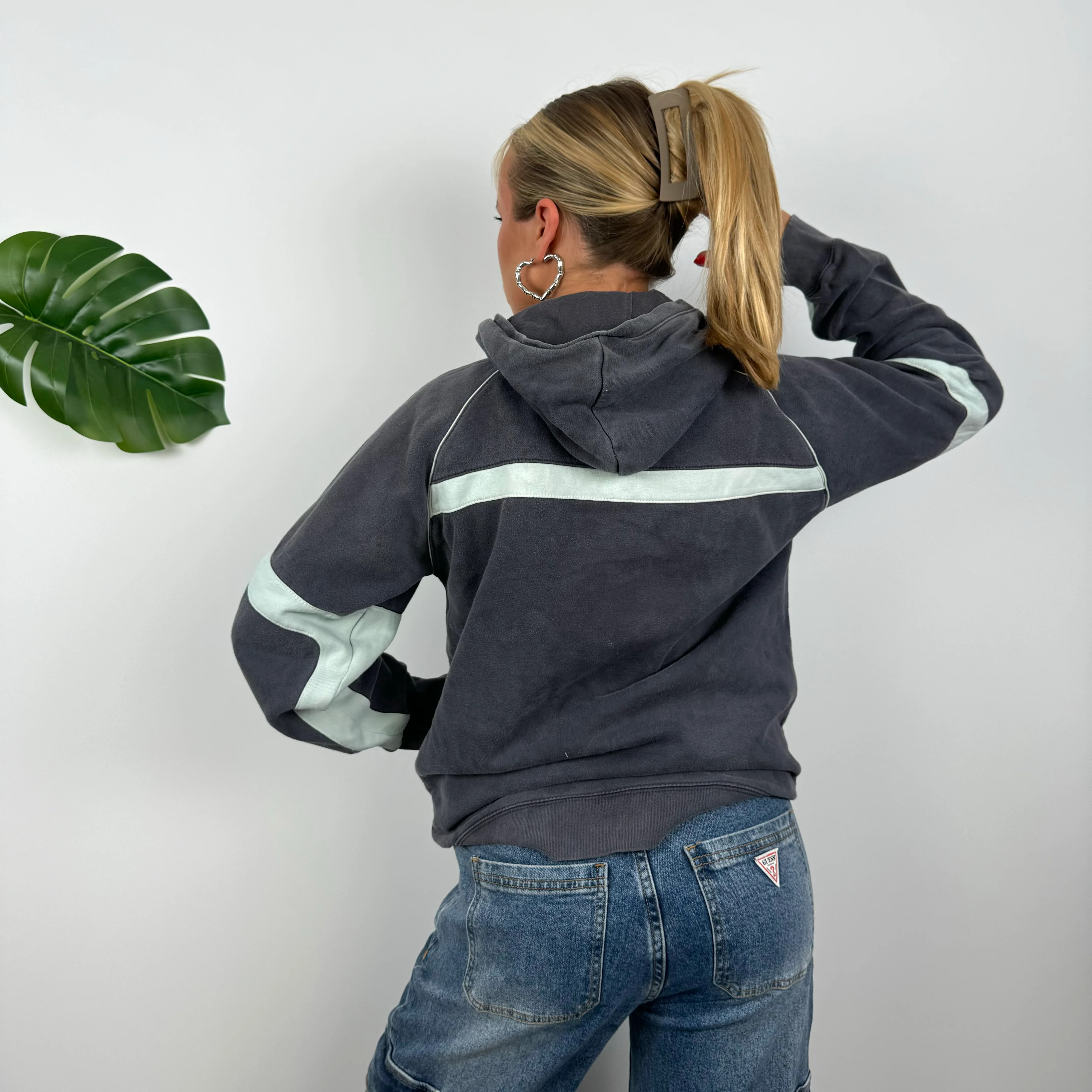 Nike Cortez Grey Embroidered Spell Out Hoodie (S) - Image 5