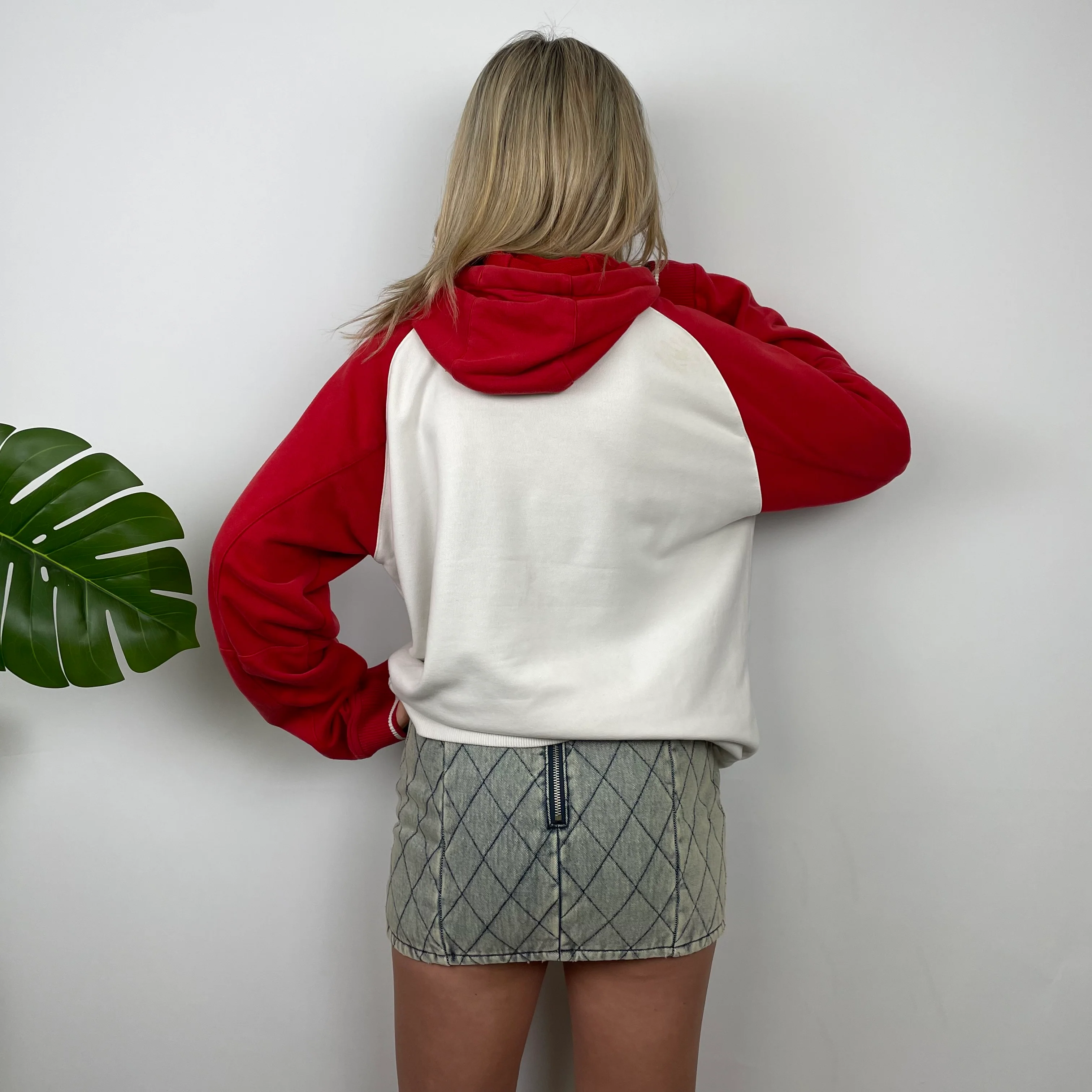 Nike Cortez White Embroidered Spell Out Hoodie (L) - Image 6