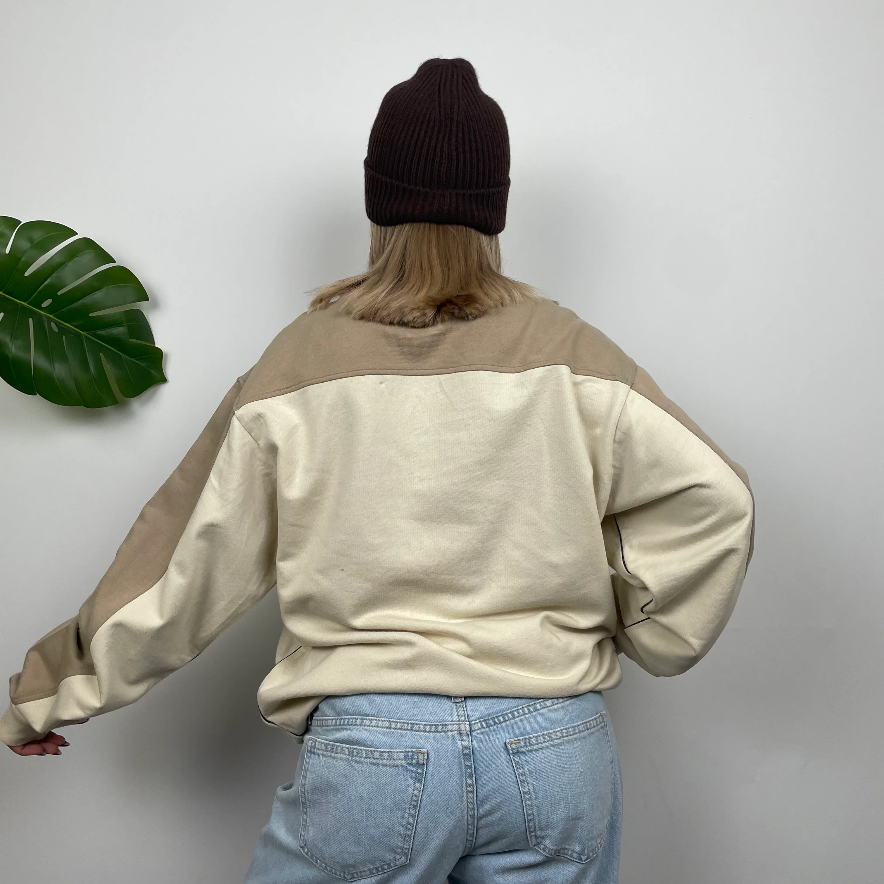 Nike Cream & Coffee Embroidered Swoosh Sweatshirt (L) - Image 10