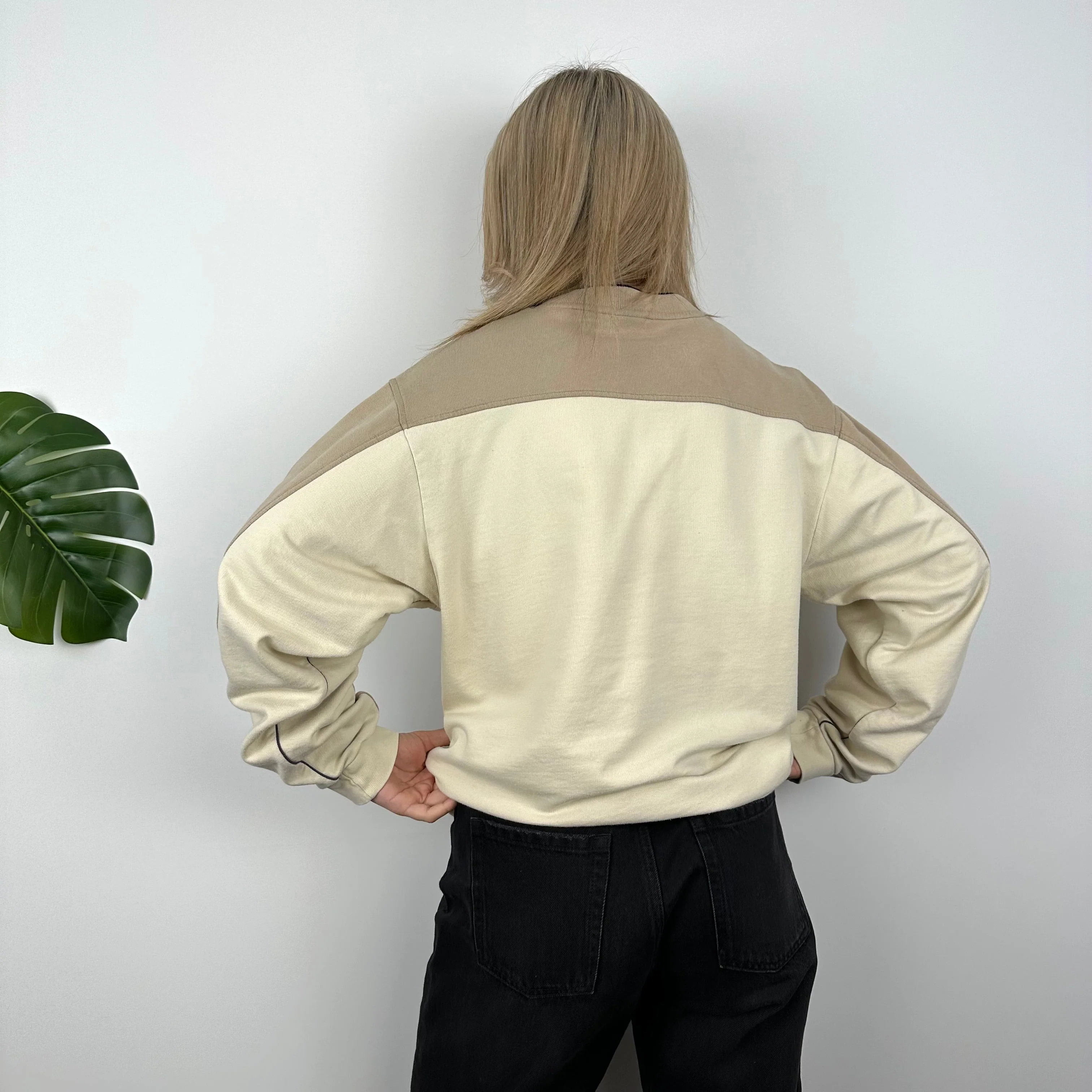 Nike Cream & Coffee Embroidered Swoosh Sweatshirt (L) - Image 6