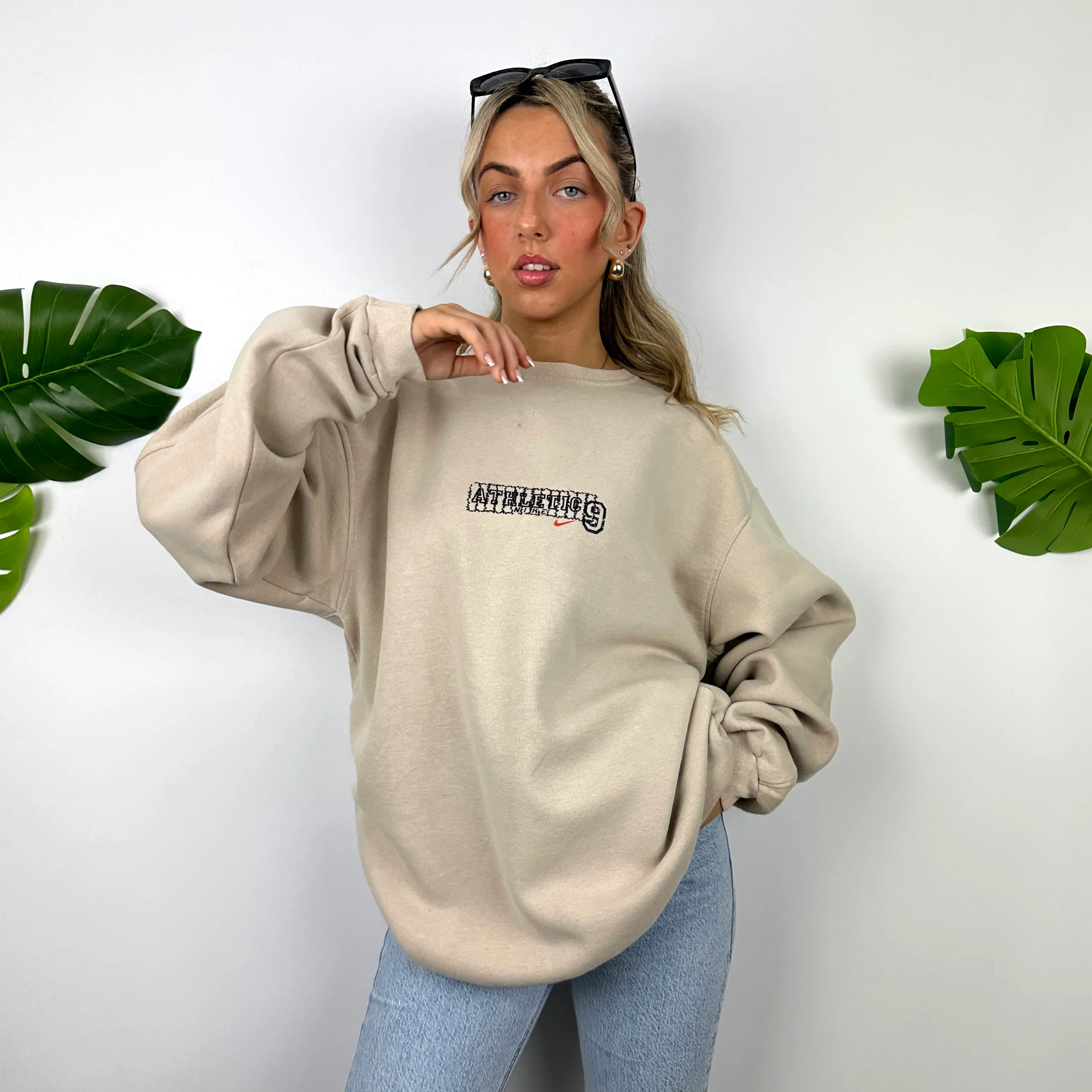 Nike Cream Swoosh Sweatshirt (L)