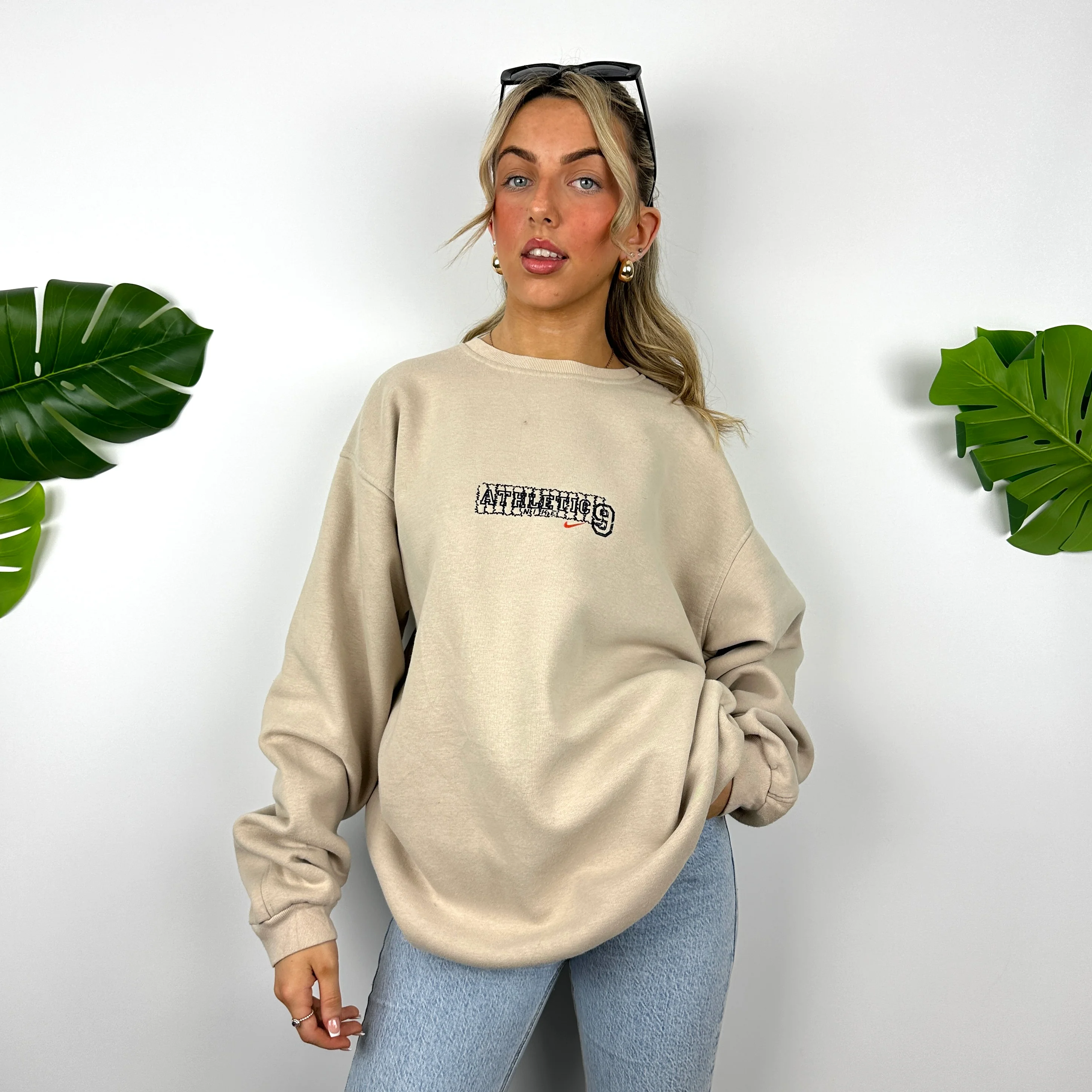 Nike Cream Swoosh Sweatshirt (L) - Image 2
