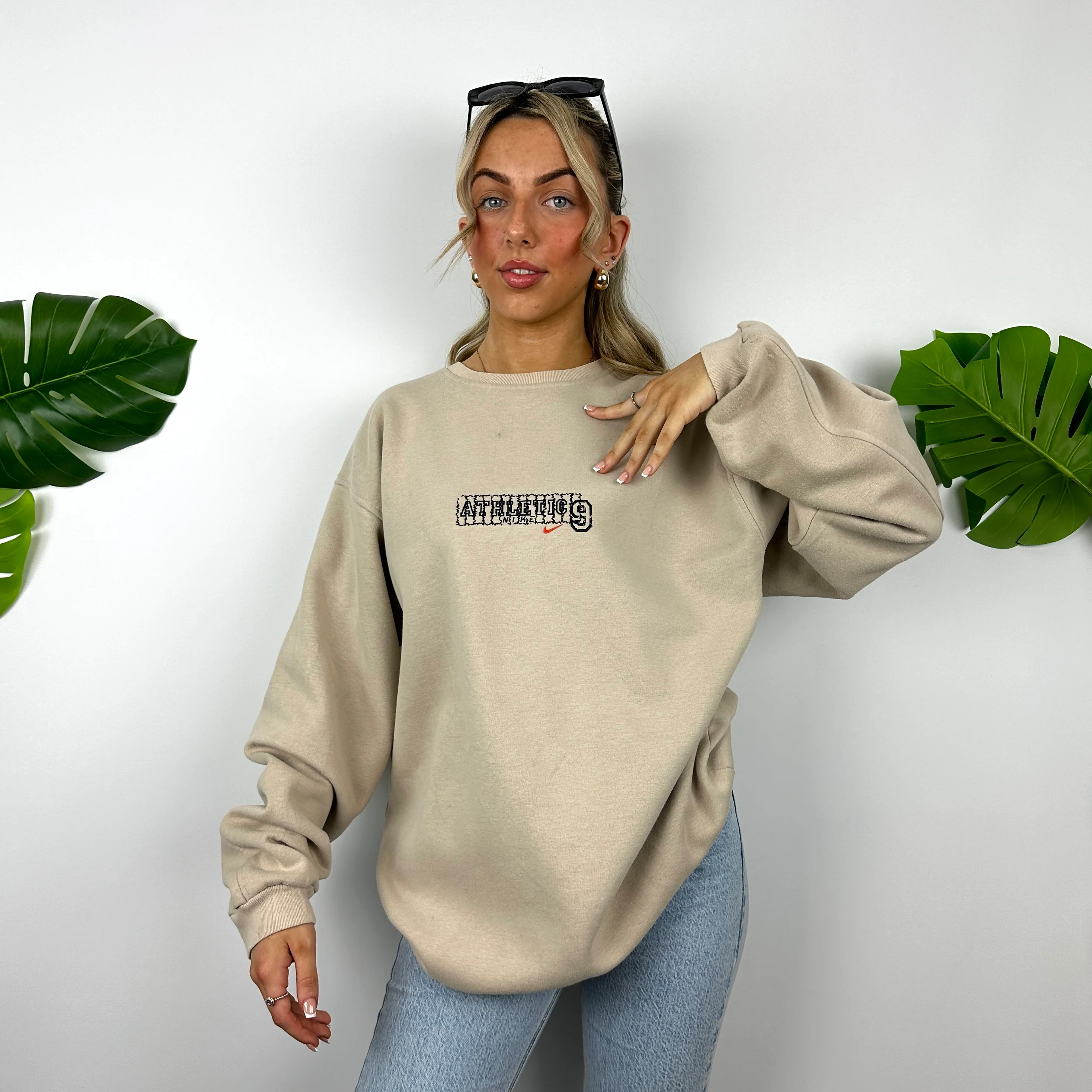 Nike Cream Swoosh Sweatshirt (L) - Image 3