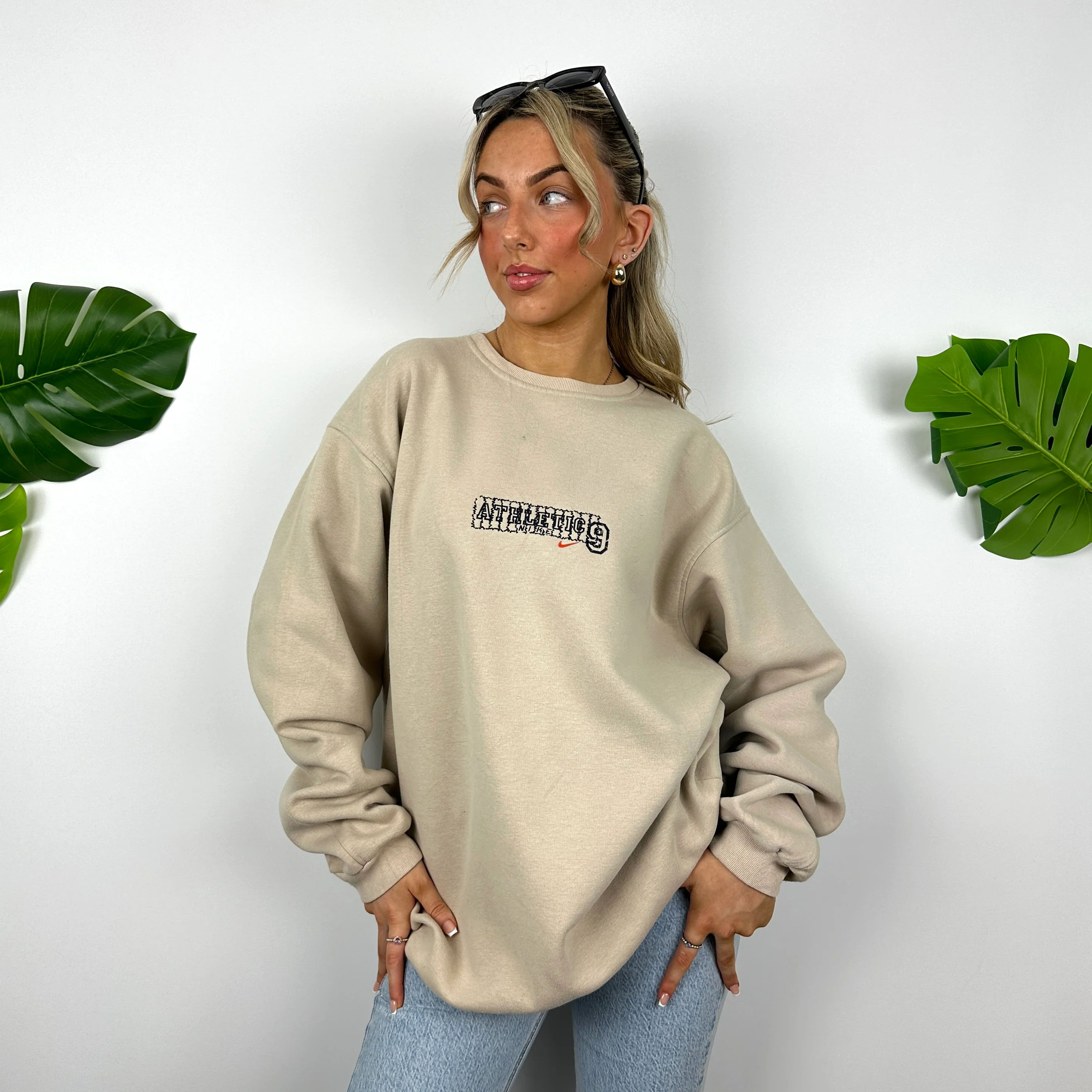 Nike Cream Swoosh Sweatshirt (L) - Image 4